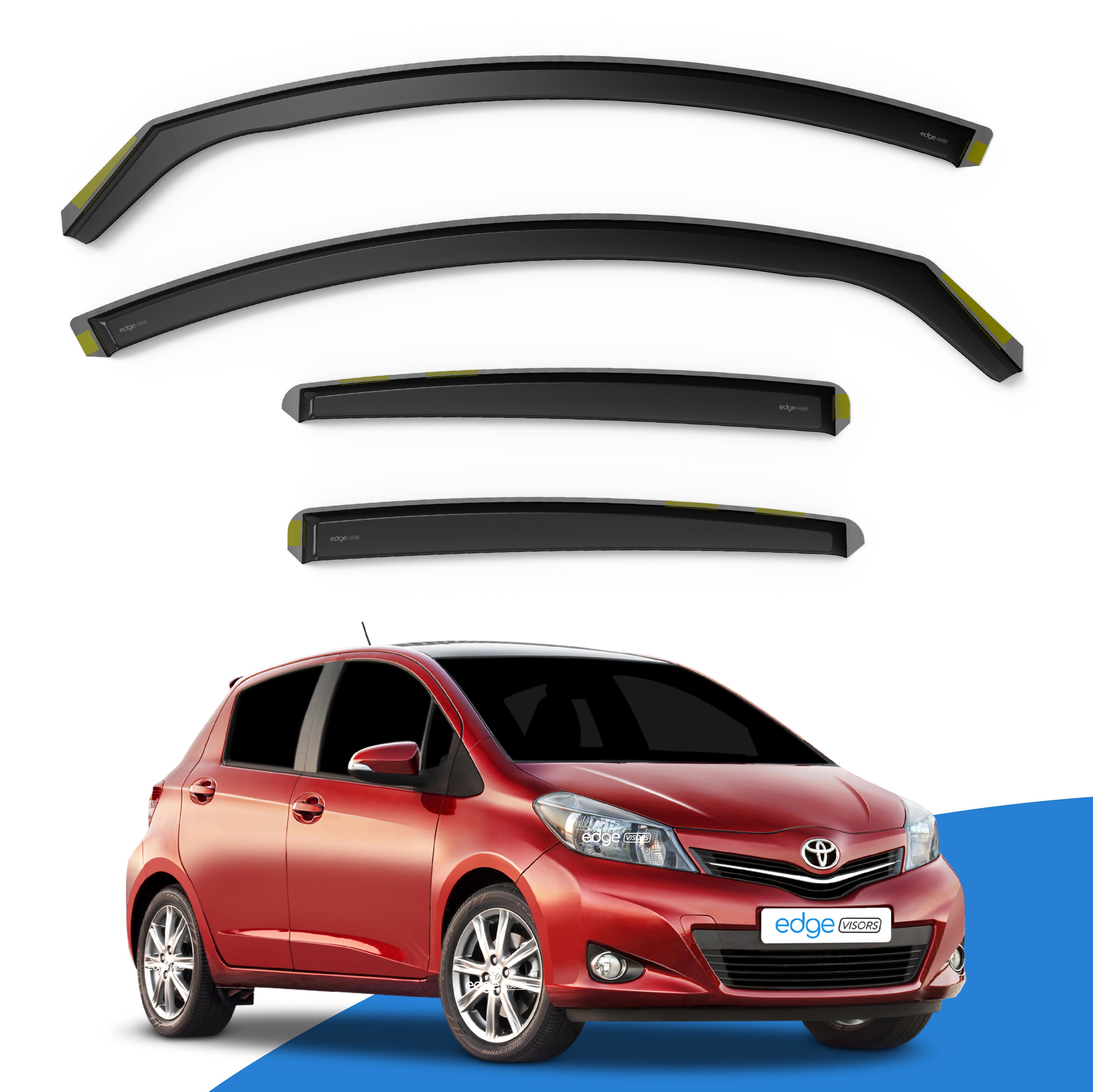 Toyota Yaris MK3 2011-2020 5 Door Hatchback Wind Deflectors 4pc