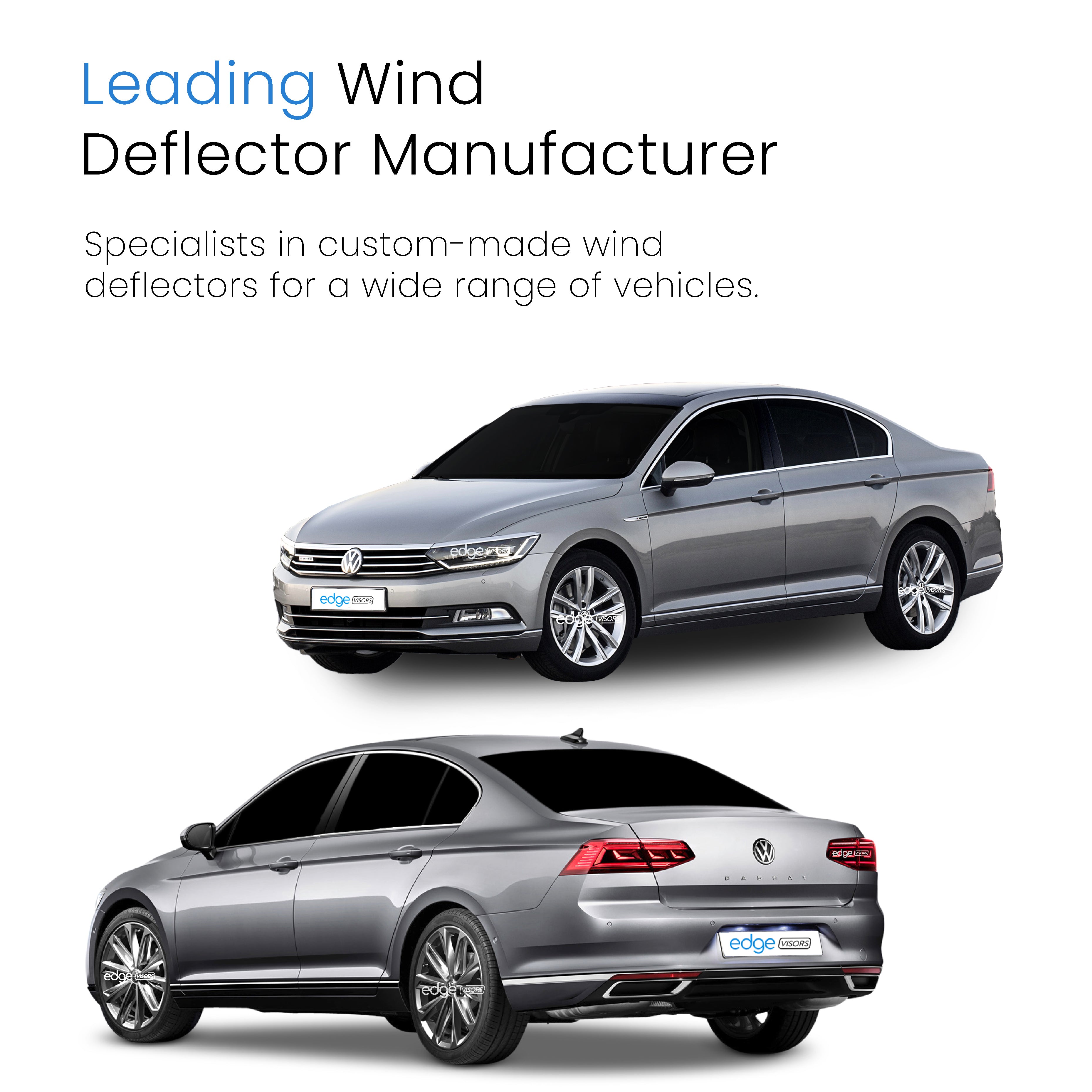VW Passat B8 2014-2025 4 Door Saloon Wind Deflectors 4pc