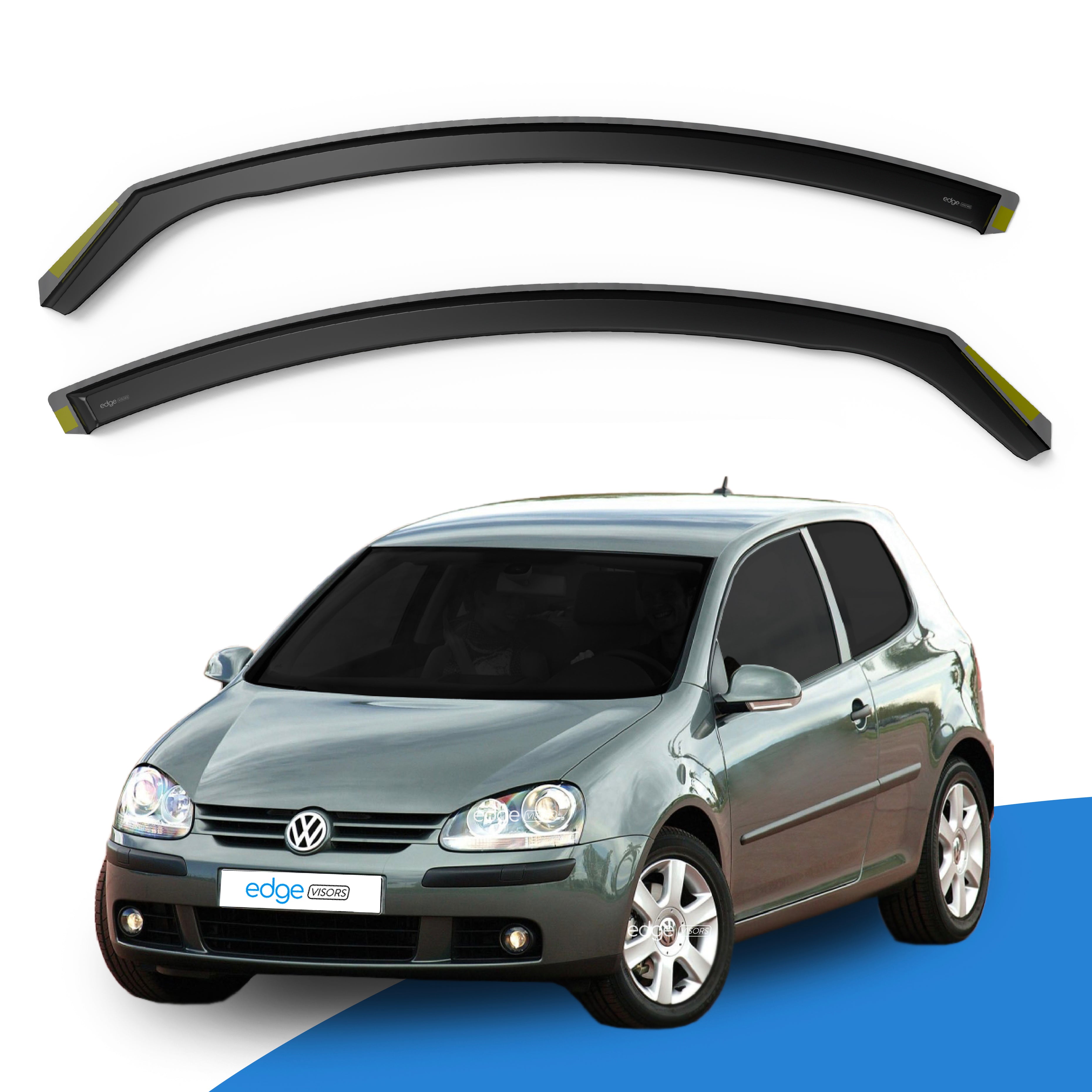 VW Golf MK5 2004-2009 3 Door Hatchback Wind Deflectors 2pc