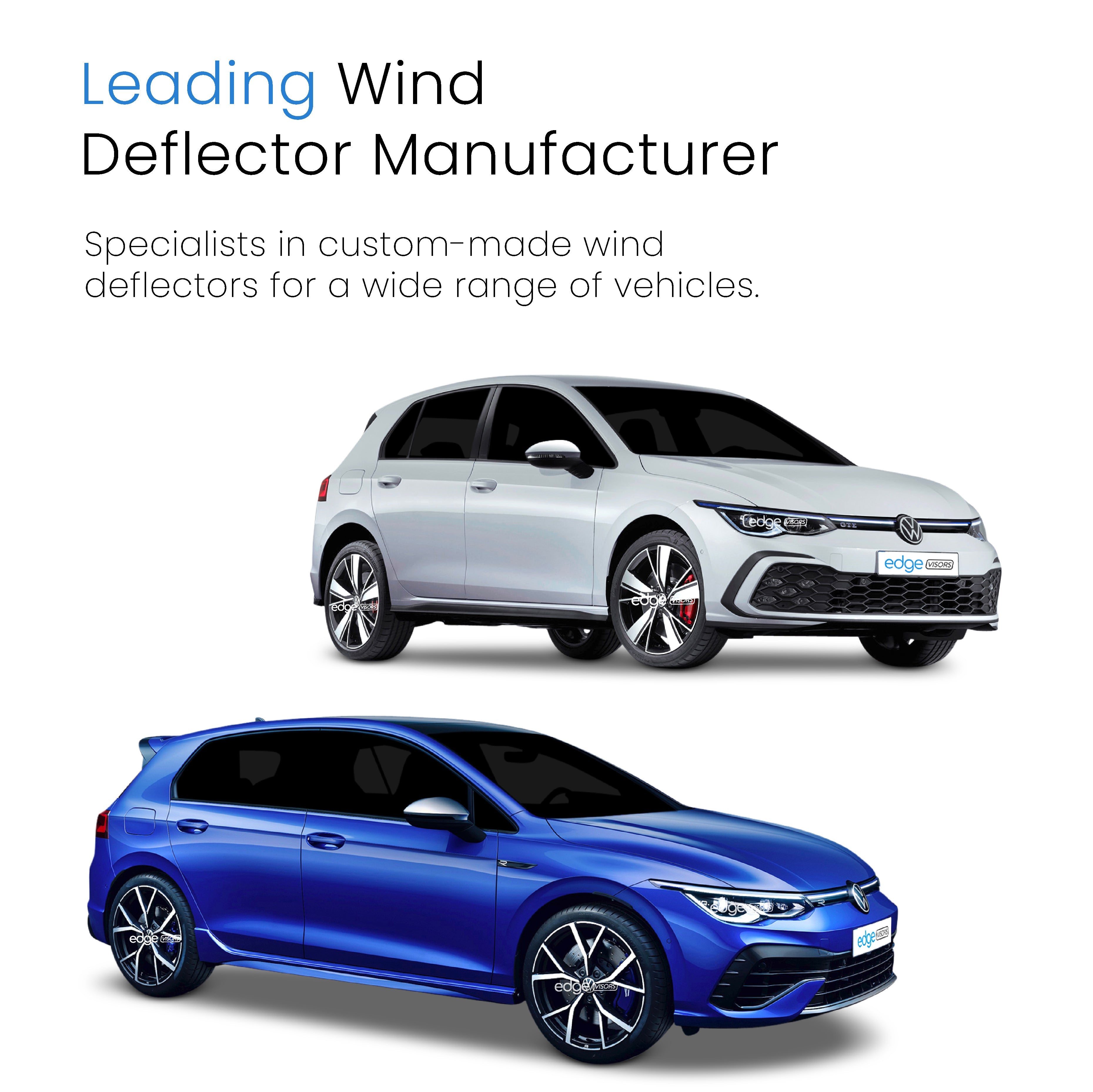 VW Golf MK8 2020-Onwards 5 Door Hatchback Wind Deflectors 4pc