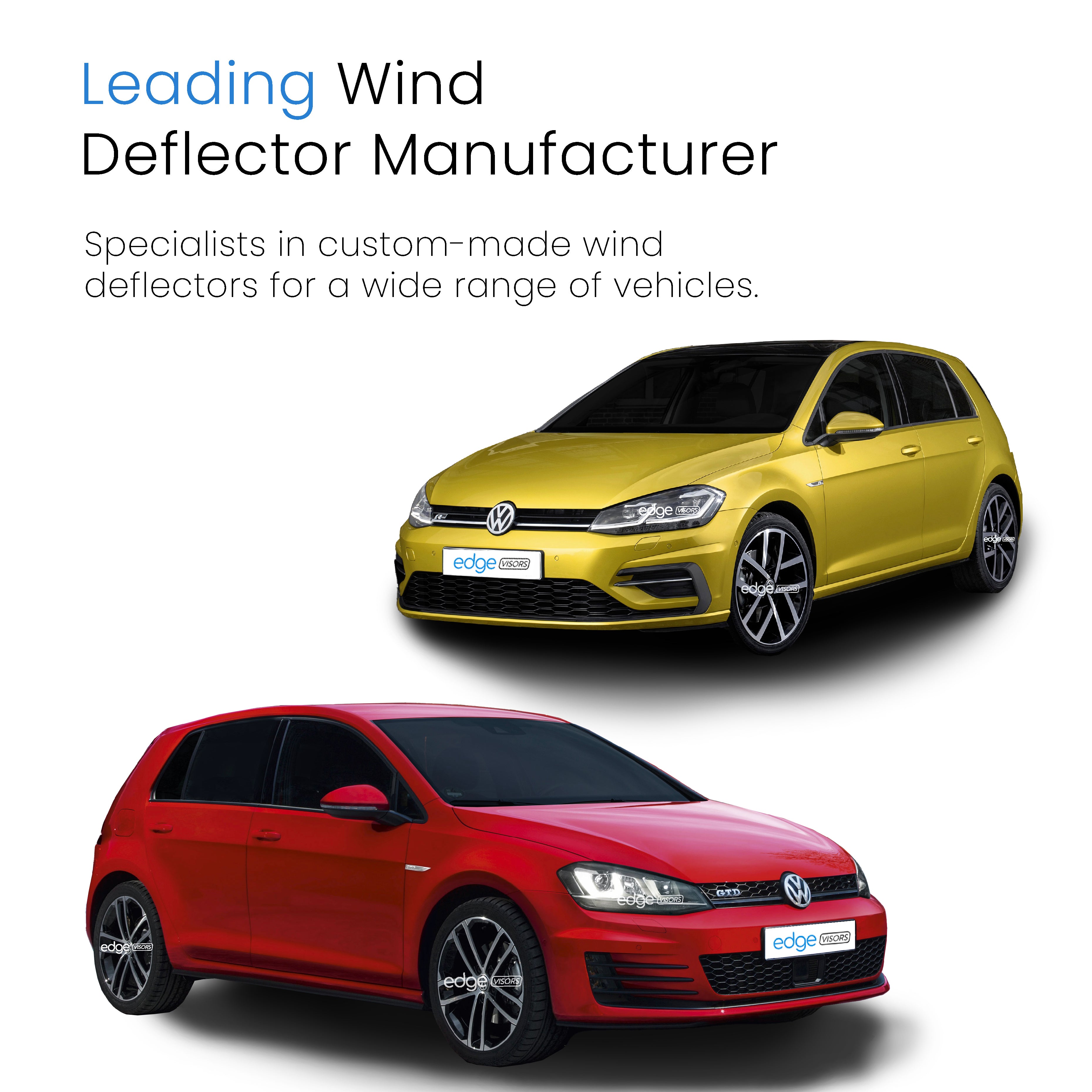 VW Golf MK7 2012-2020 5 Door Hatchback Wind Deflectors 4pc