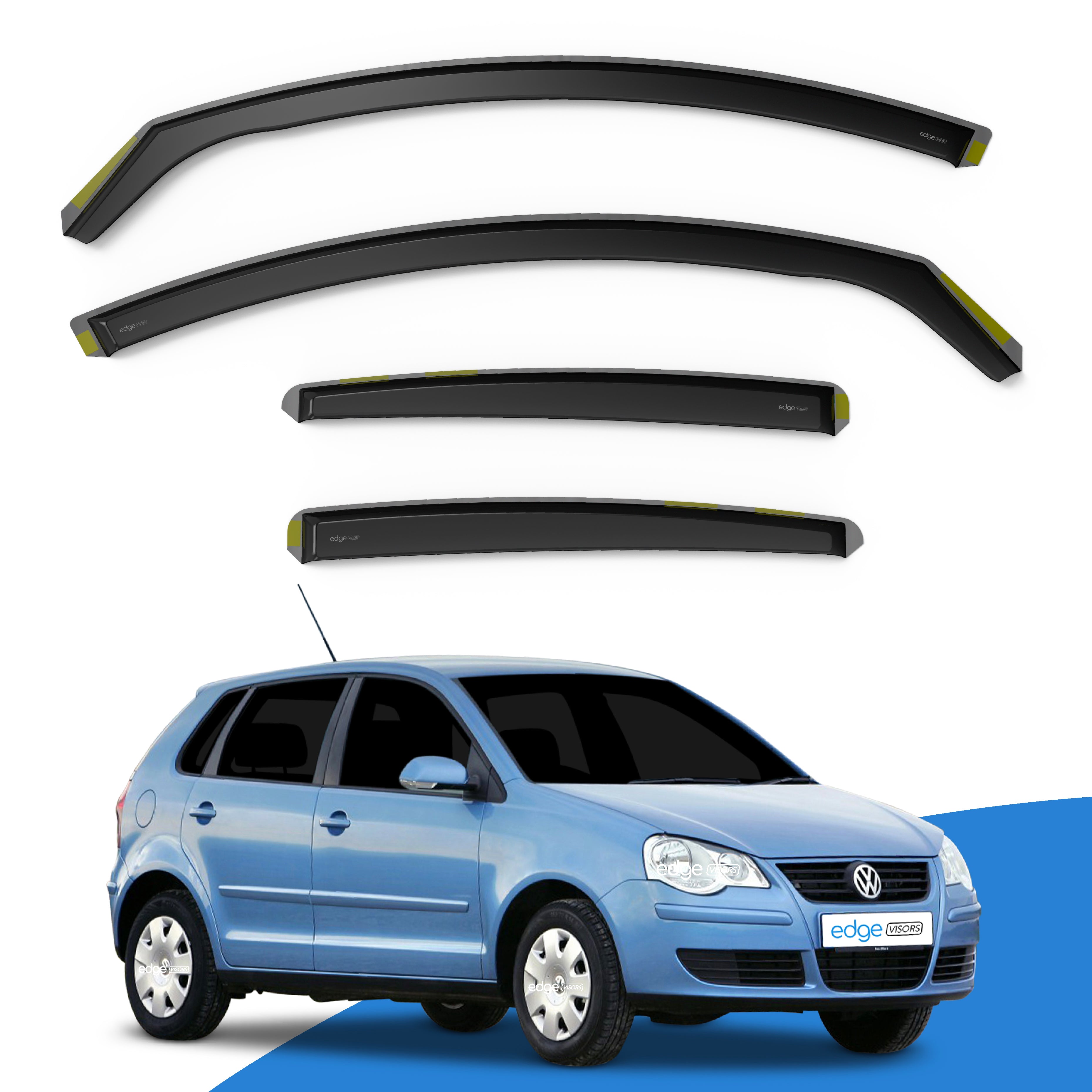 VW Polo MK4 9N / 9N3 2002-2009 5 Door Hatchback Wind Deflectors 4pc