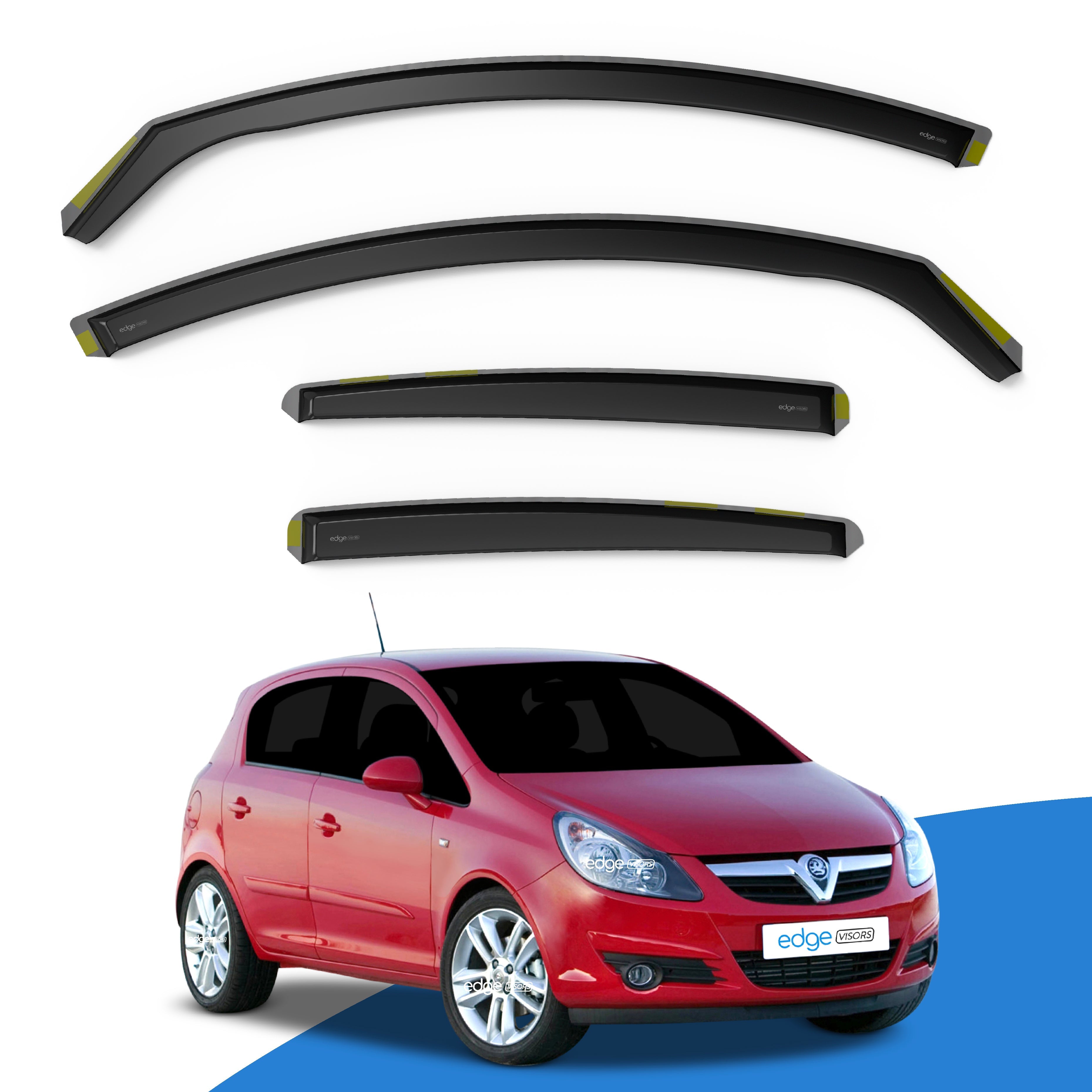 Vauxhall Corsa MK5 D E 2006-2019 5 Door Hatchback Wind Deflectors 4pc