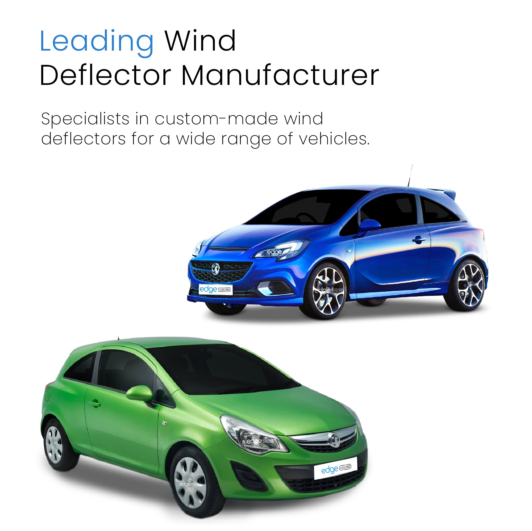 Vauxhall Corsa D E MK4 2006-2019 3 Door Hatchback Wind Deflectors 2pc