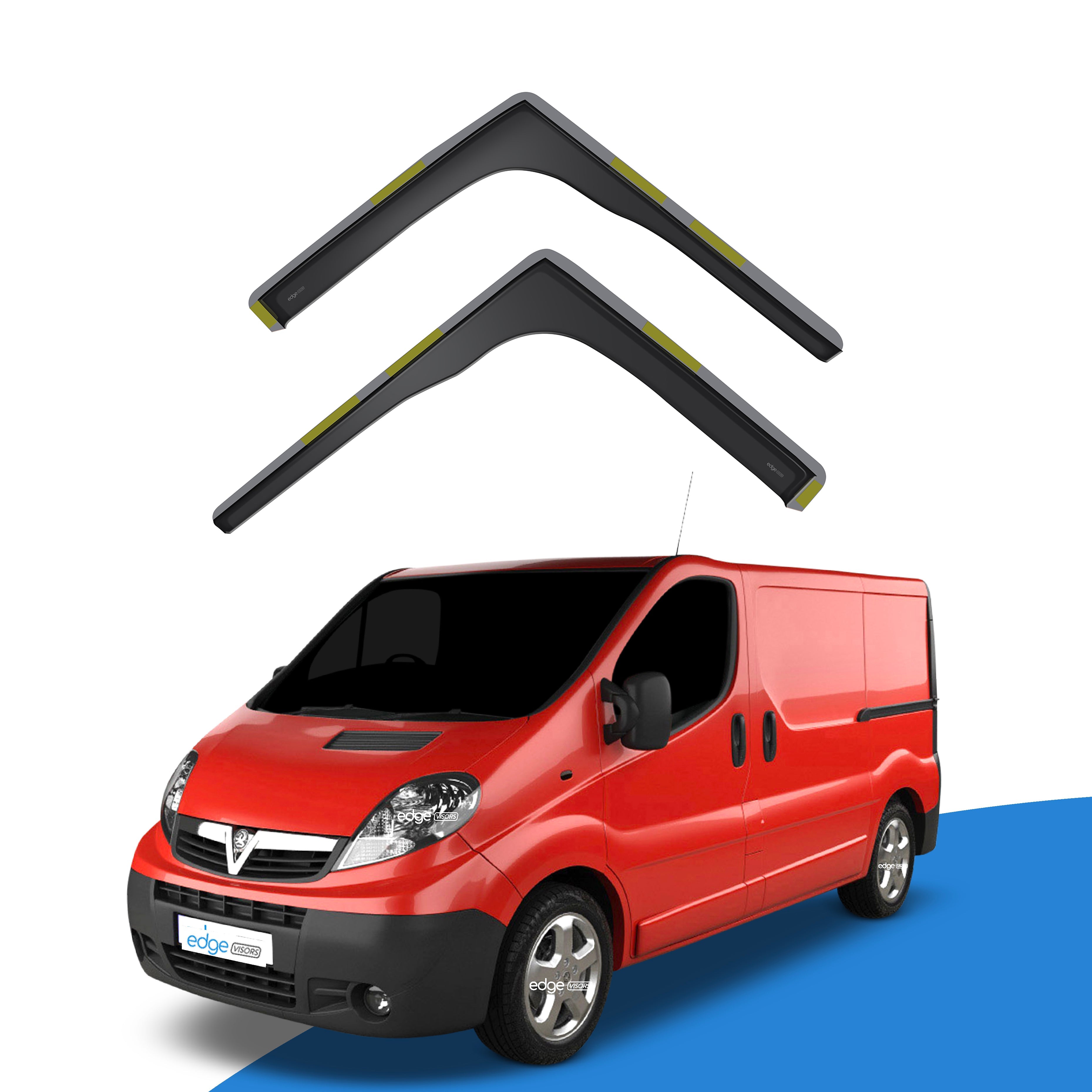 Vauxhall Vivaro MK1 2001-2014 Van Bus Box Wind Deflectors 2pc