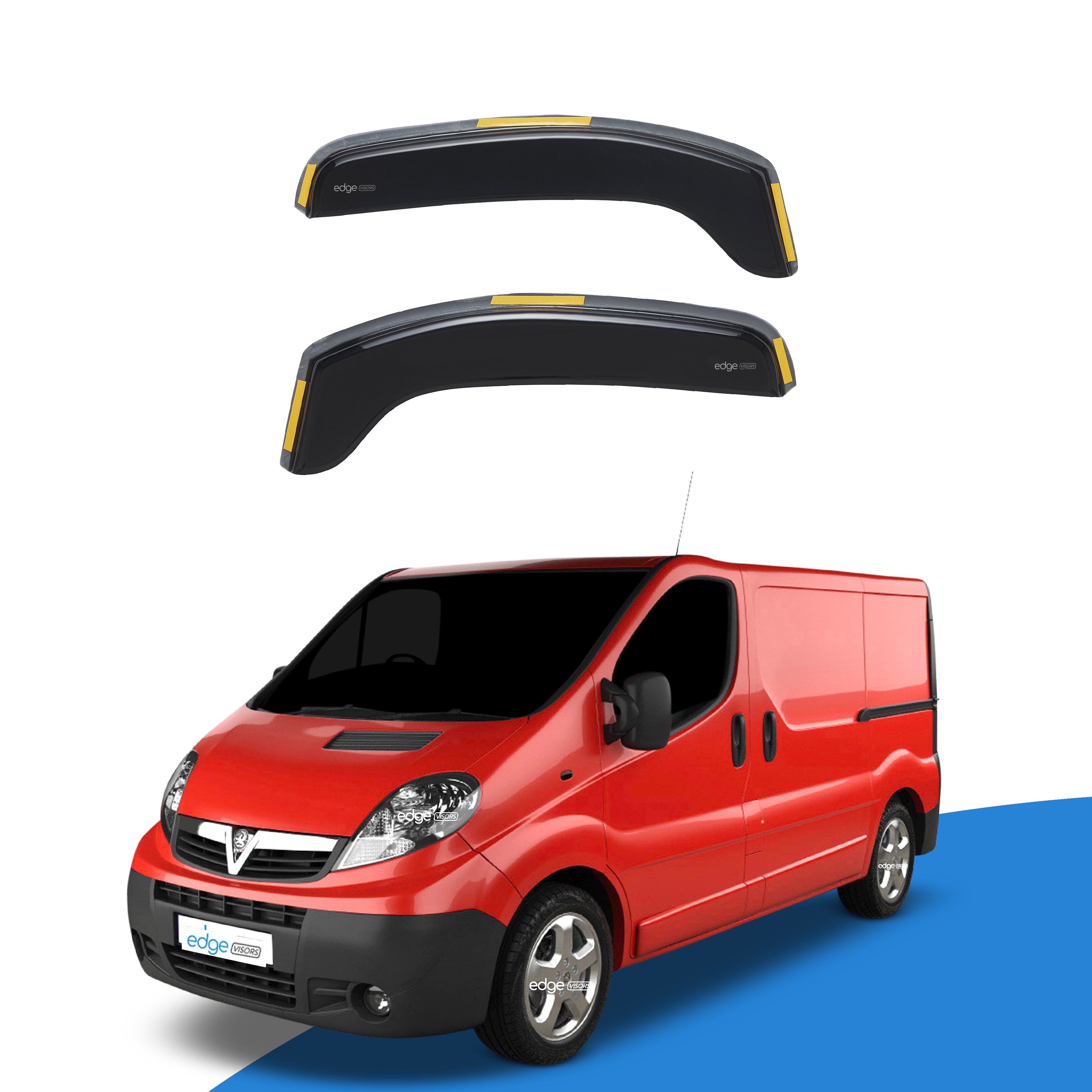 Vauxhall Vivaro MK1 2001-2014 2 Door Short Fits Van Wind Deflectors 2pc