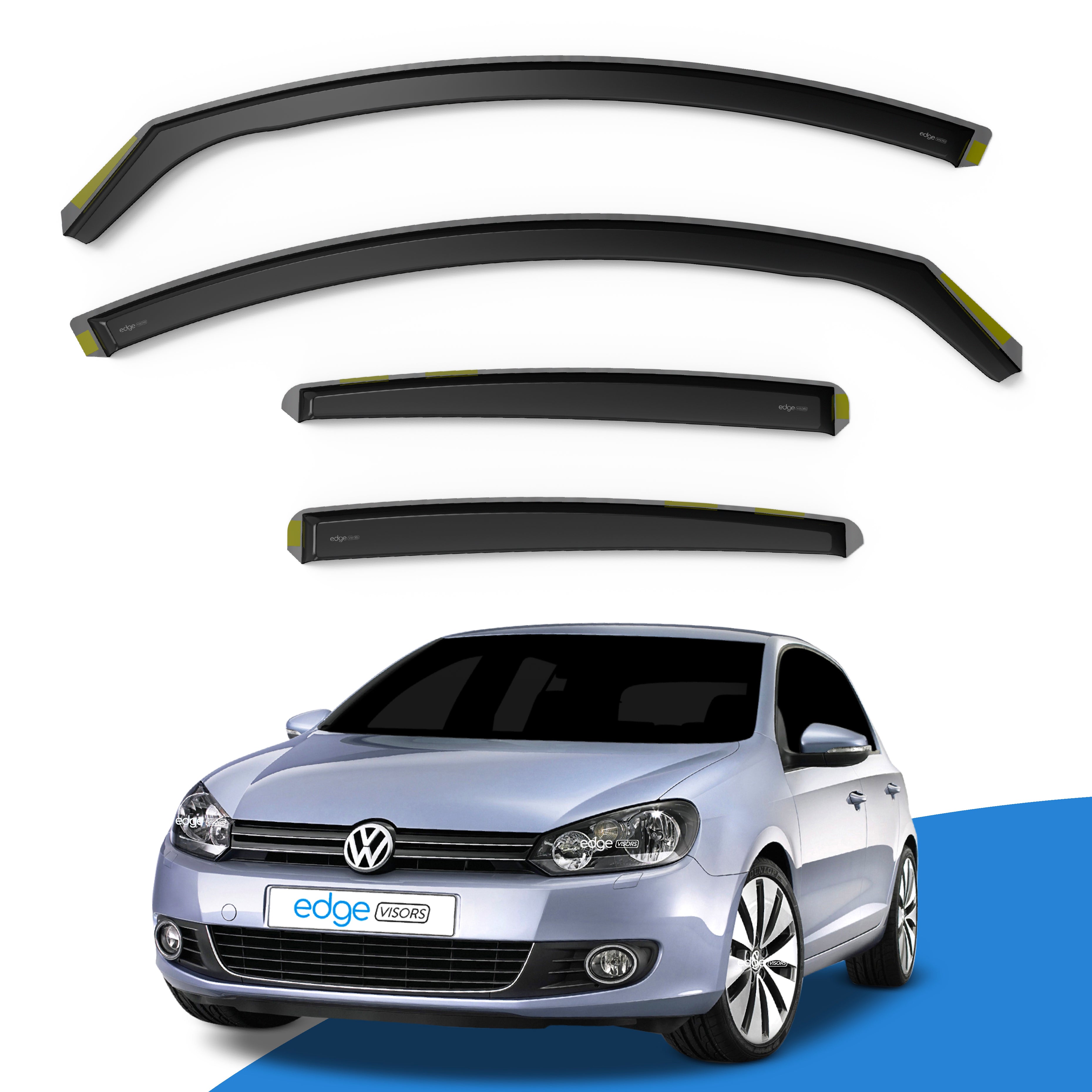VW Golf MK6 2008-2012 5 Door Hatchback Wind Deflectors 4pc