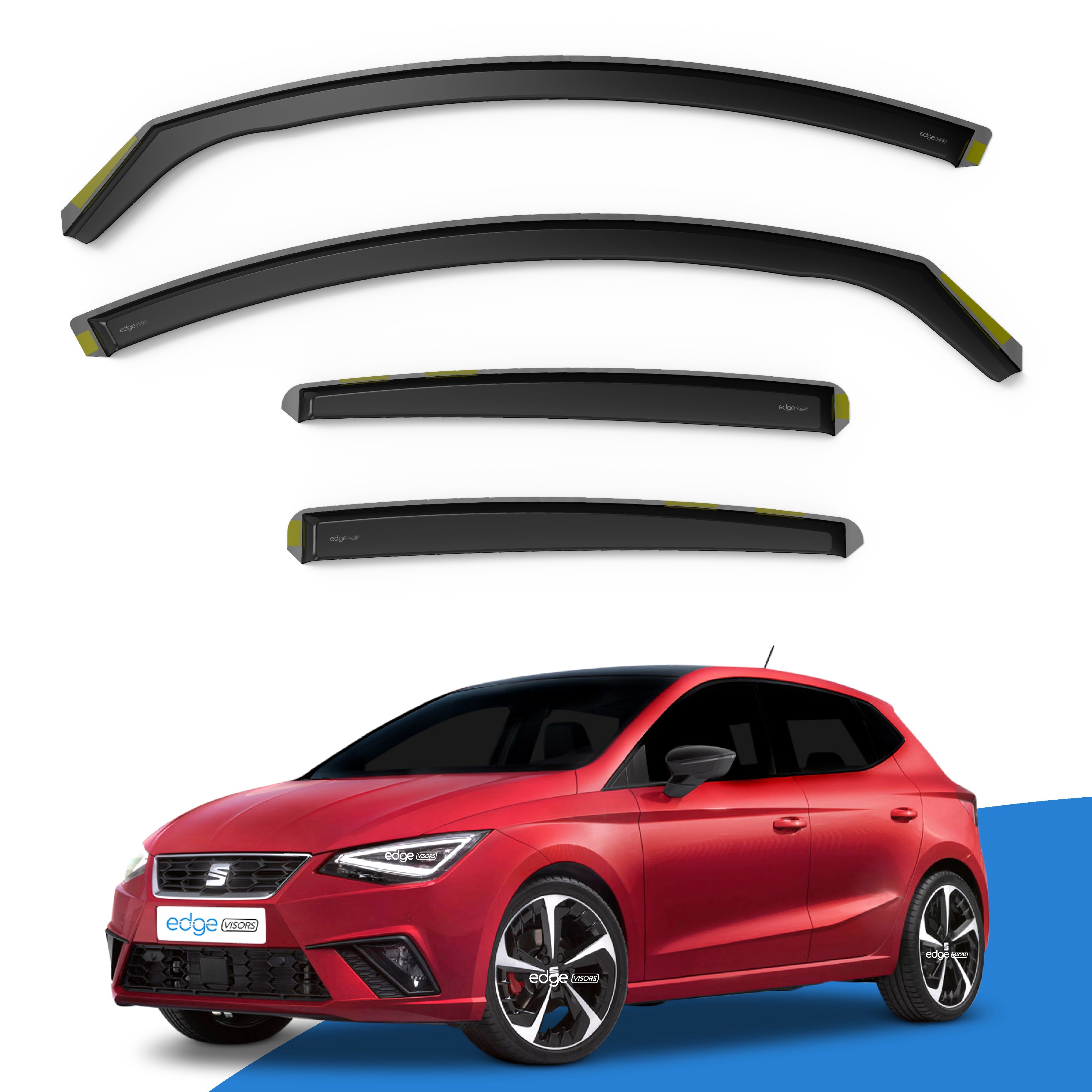 Seat Ibiza MK5 KJ 2017-Onwards 5 Door Hatchback Wind Deflectors 4pc