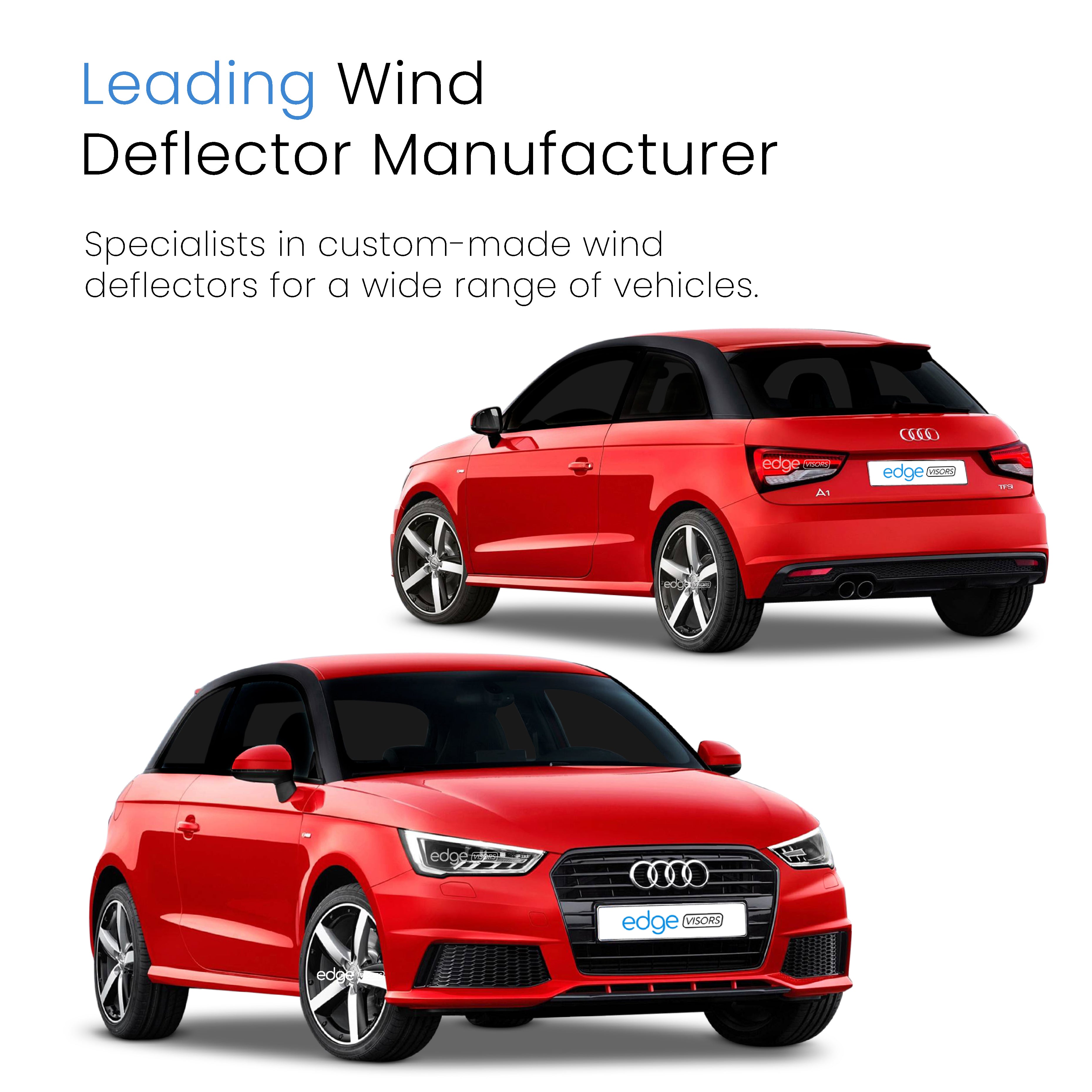 Audi A1 MK1 2012-2018 3 Door Hatchback Wind Deflectors 2pc