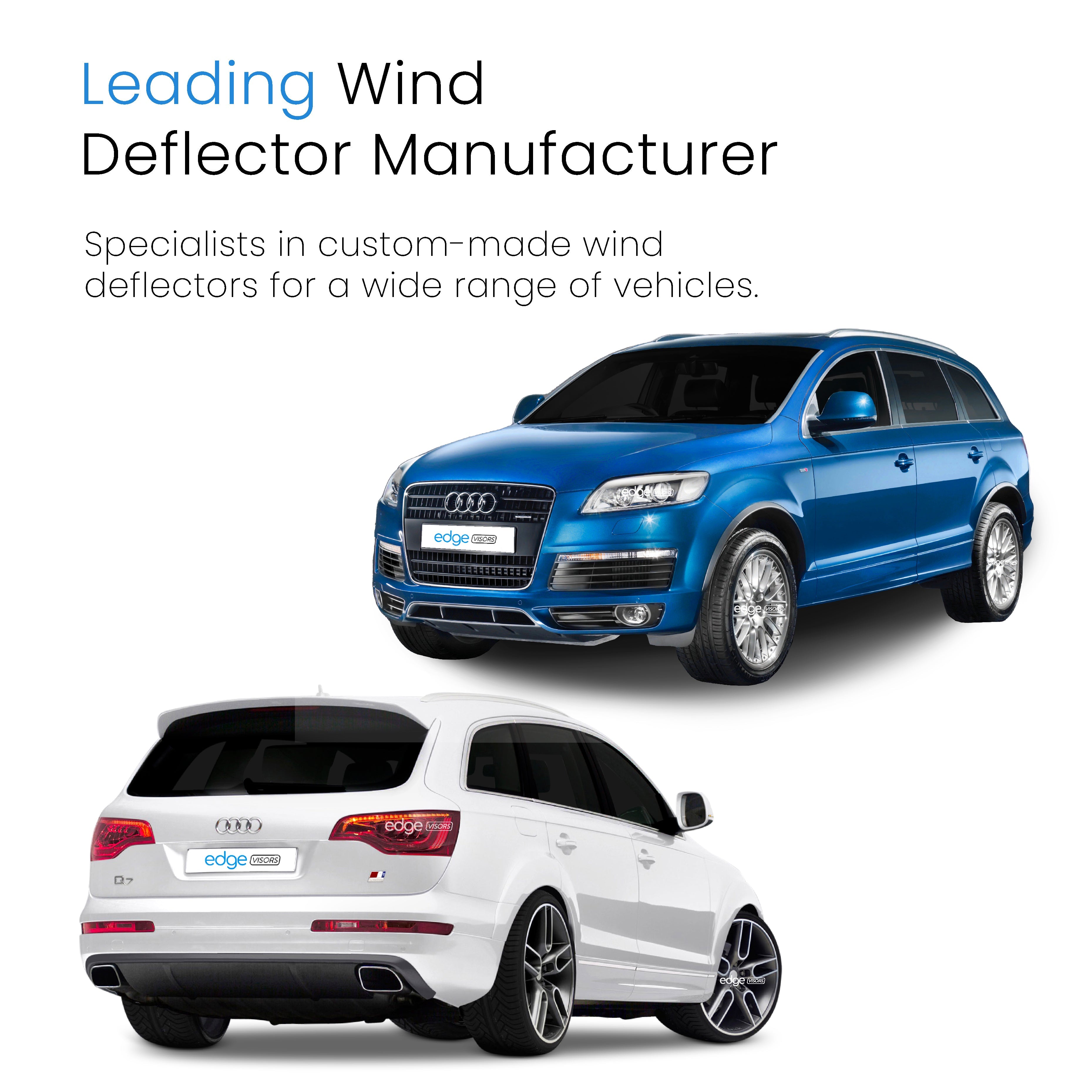 Audi Q7 MK1 4L 2005-2015 5 Door SUV Wind Deflectors 4pc