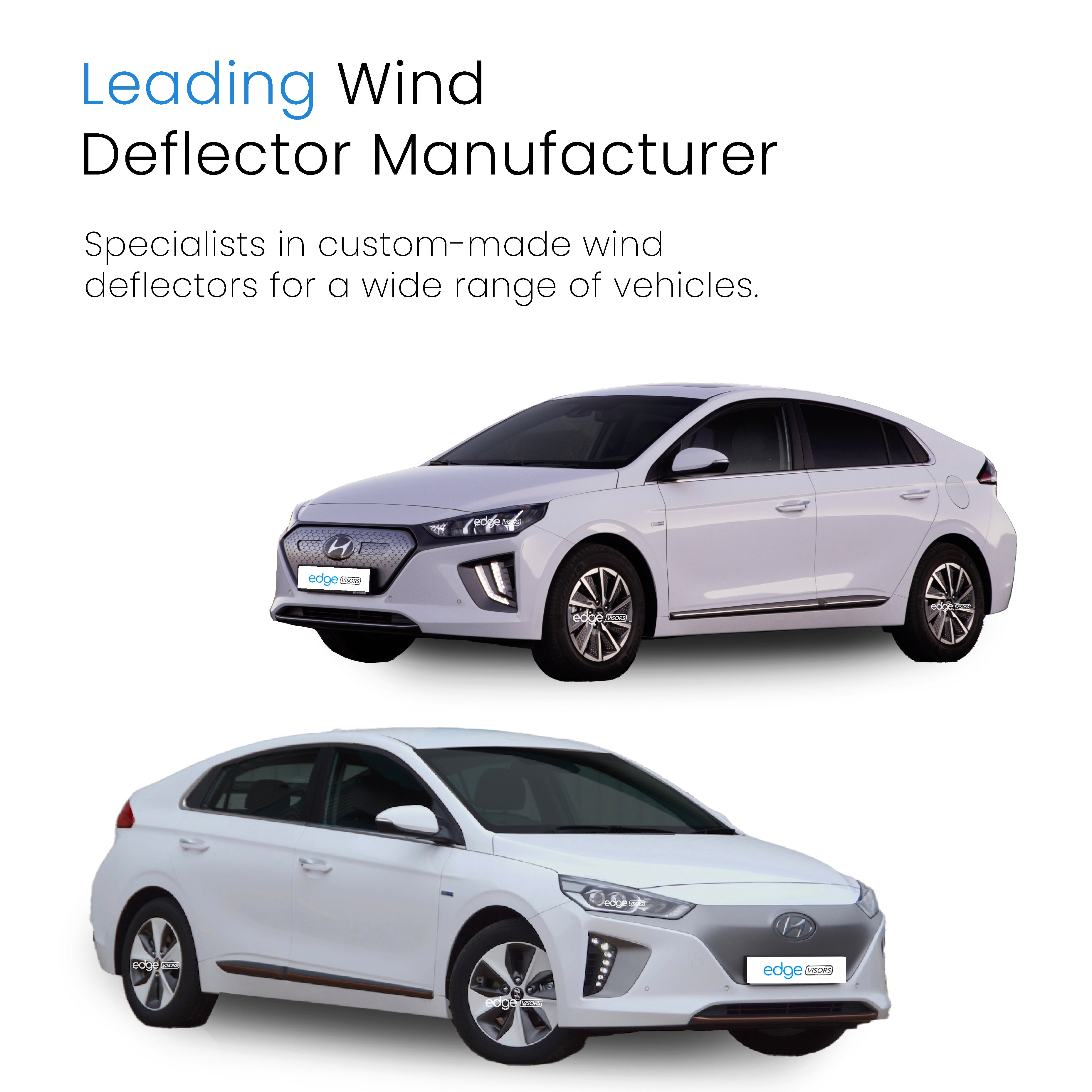 Hyundai IONIQ 2017-2021 5 Door Hatchback Wind Deflectors 4pc