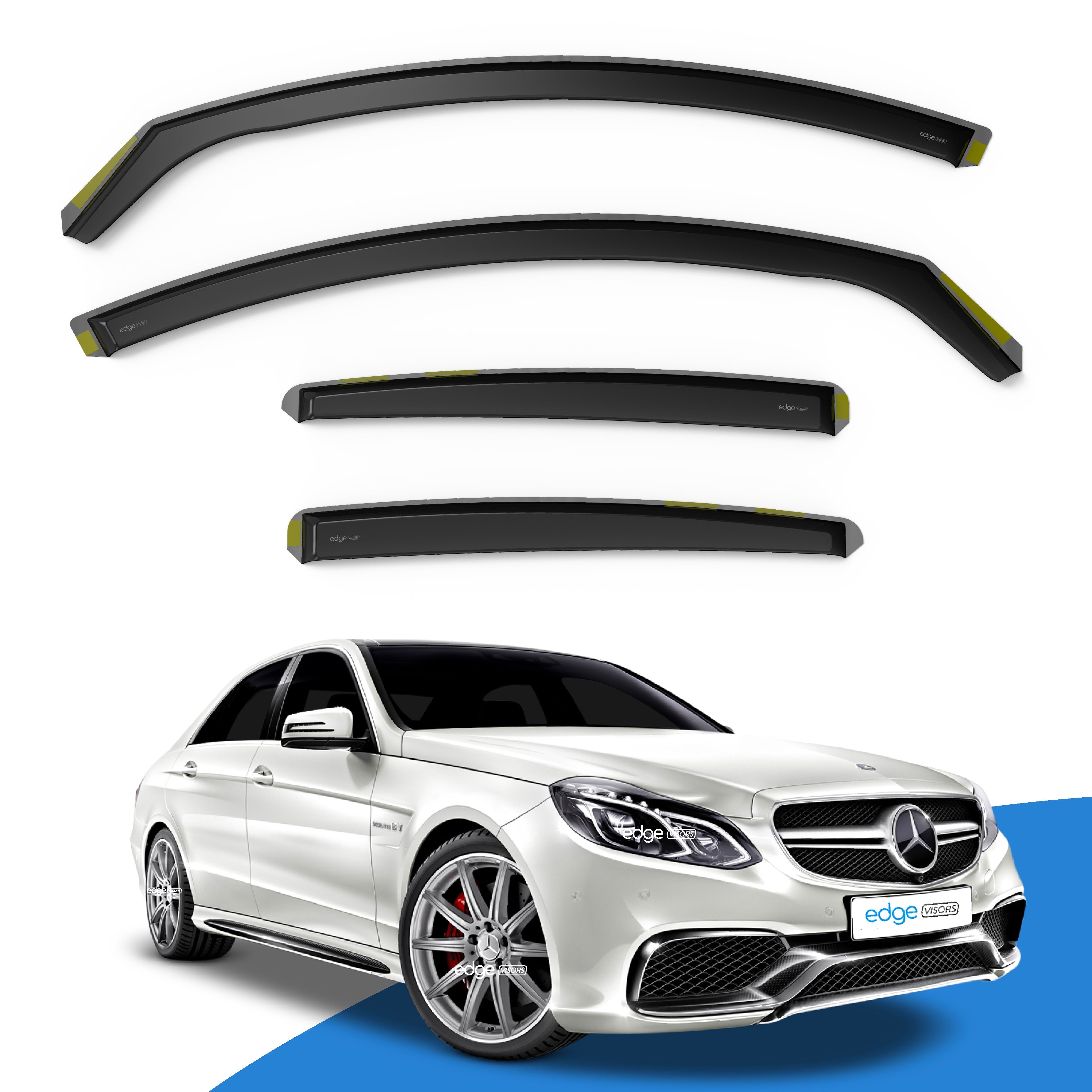 Mercedes E-Class W212 2009-2016 4 Door Saloon Wind Deflectors 4pc