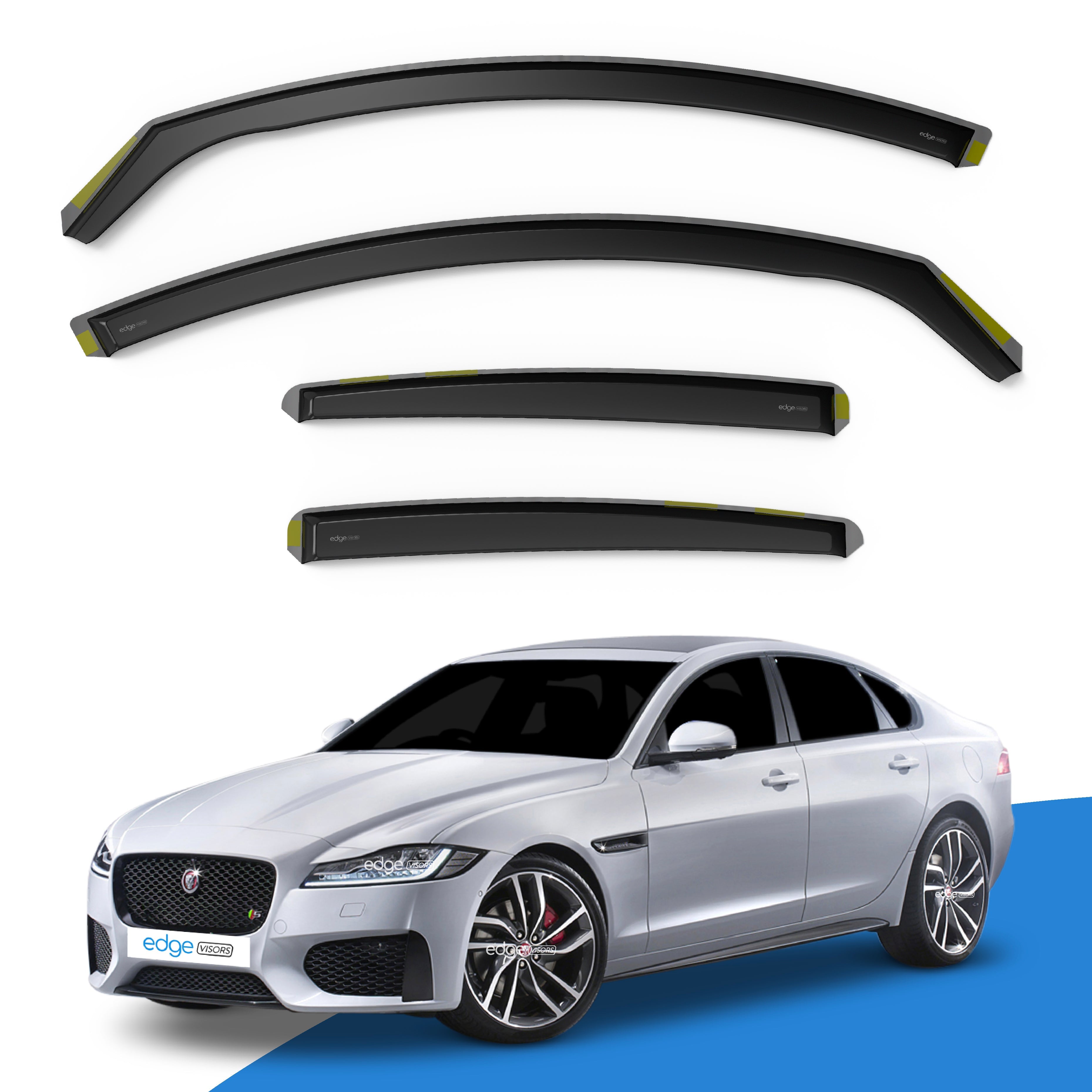 Jaguar XF X260 MK2 2015-Onwards 4 Door Saloon Wind Deflectors 4pc