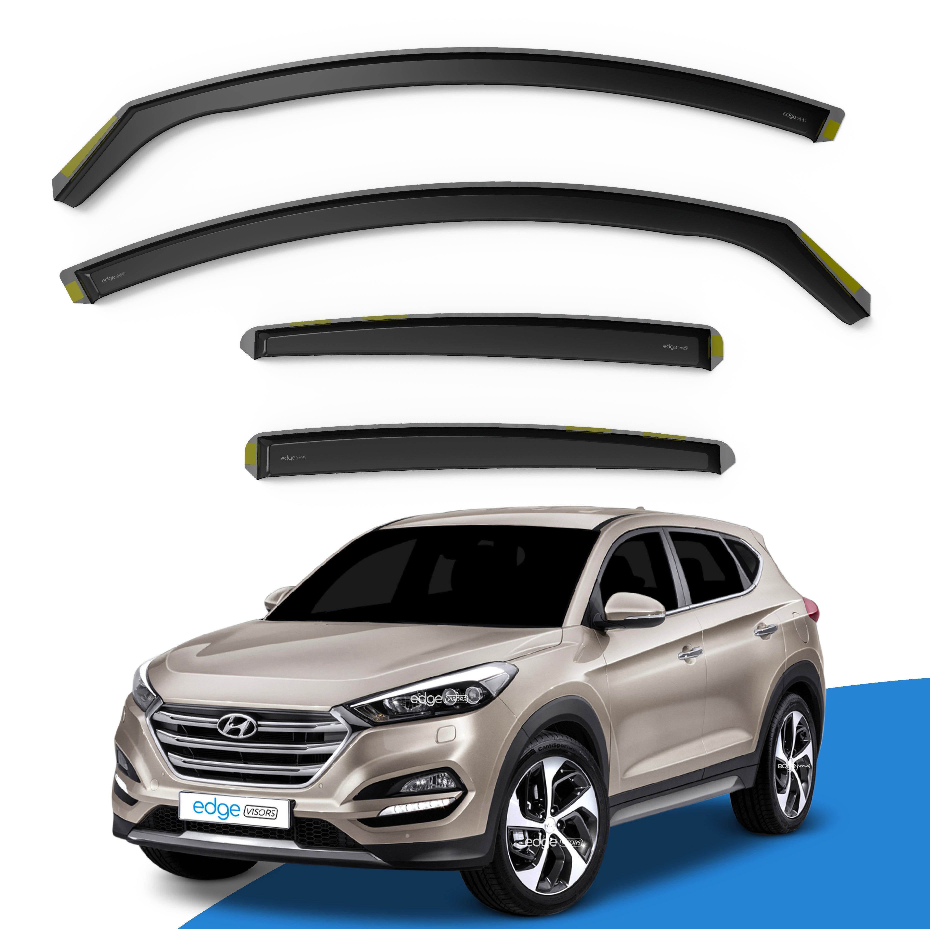 Hyundai Tucson MK3 2015-2021 5 Door SUV Wind Deflectors 4pc