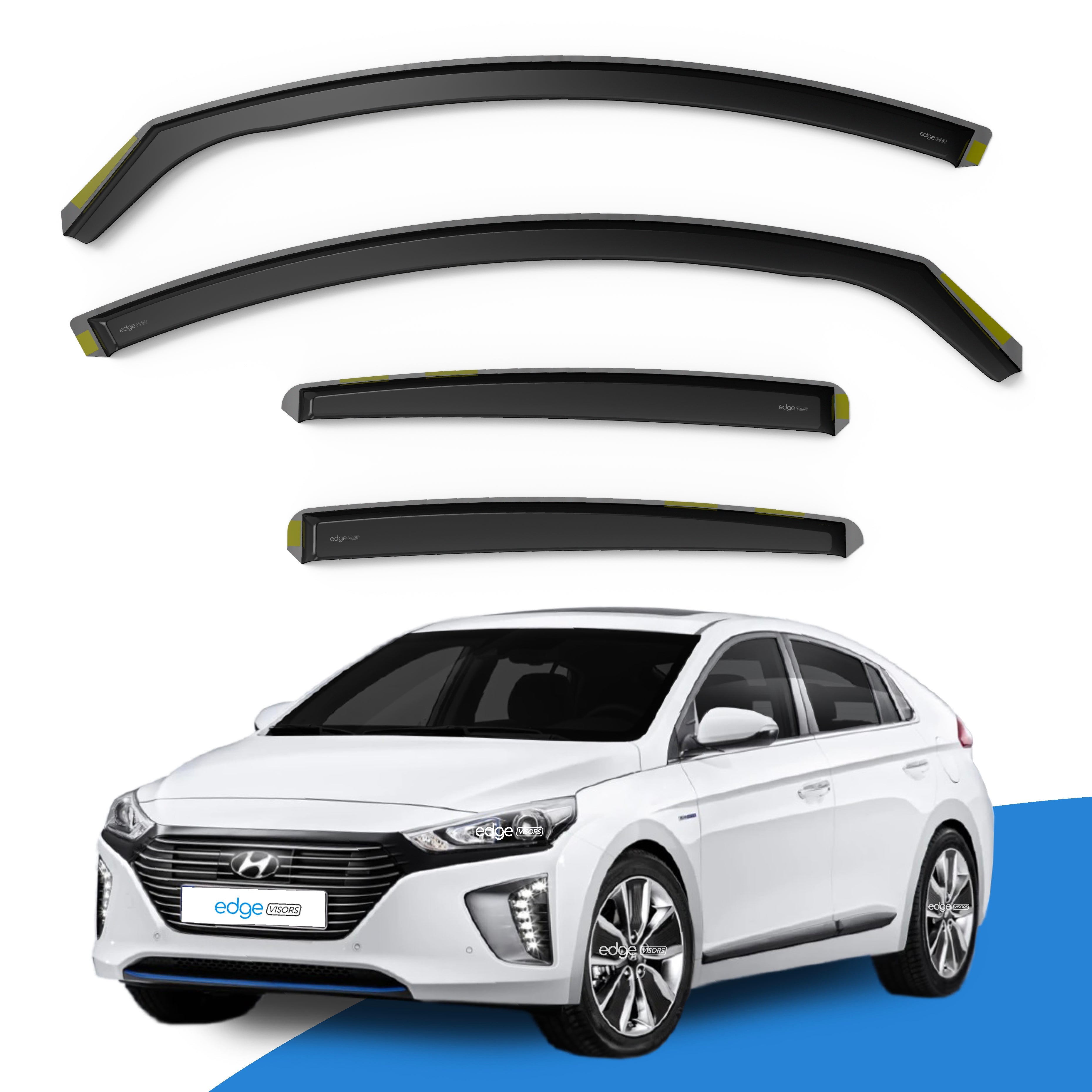 Hyundai IONIQ MK1 2017-2022 5 Door Liftback Wind Deflectors 4pc