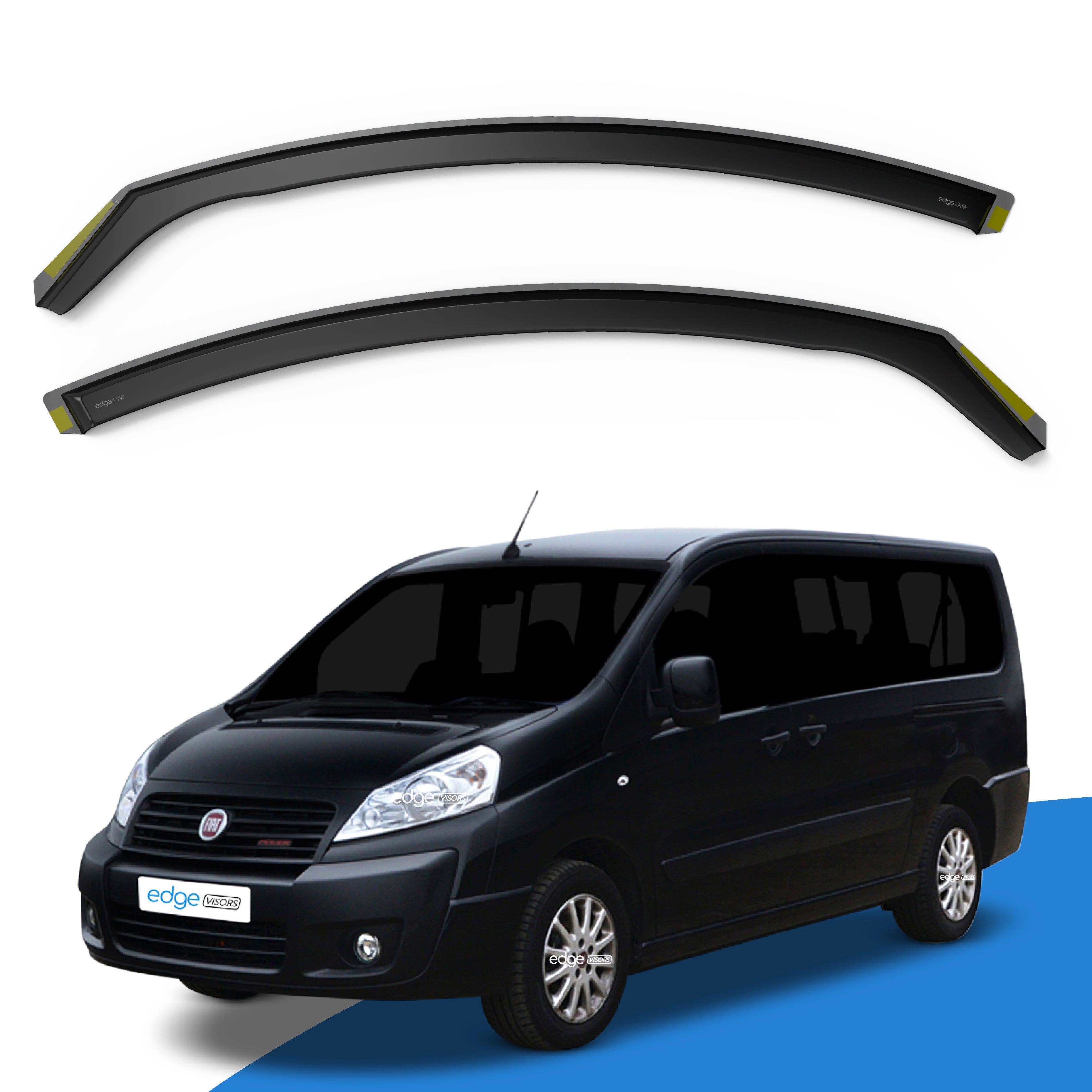 Fiat Scudo MK2 2007-2016 2/4 Door Van Wind Deflectors 2pc