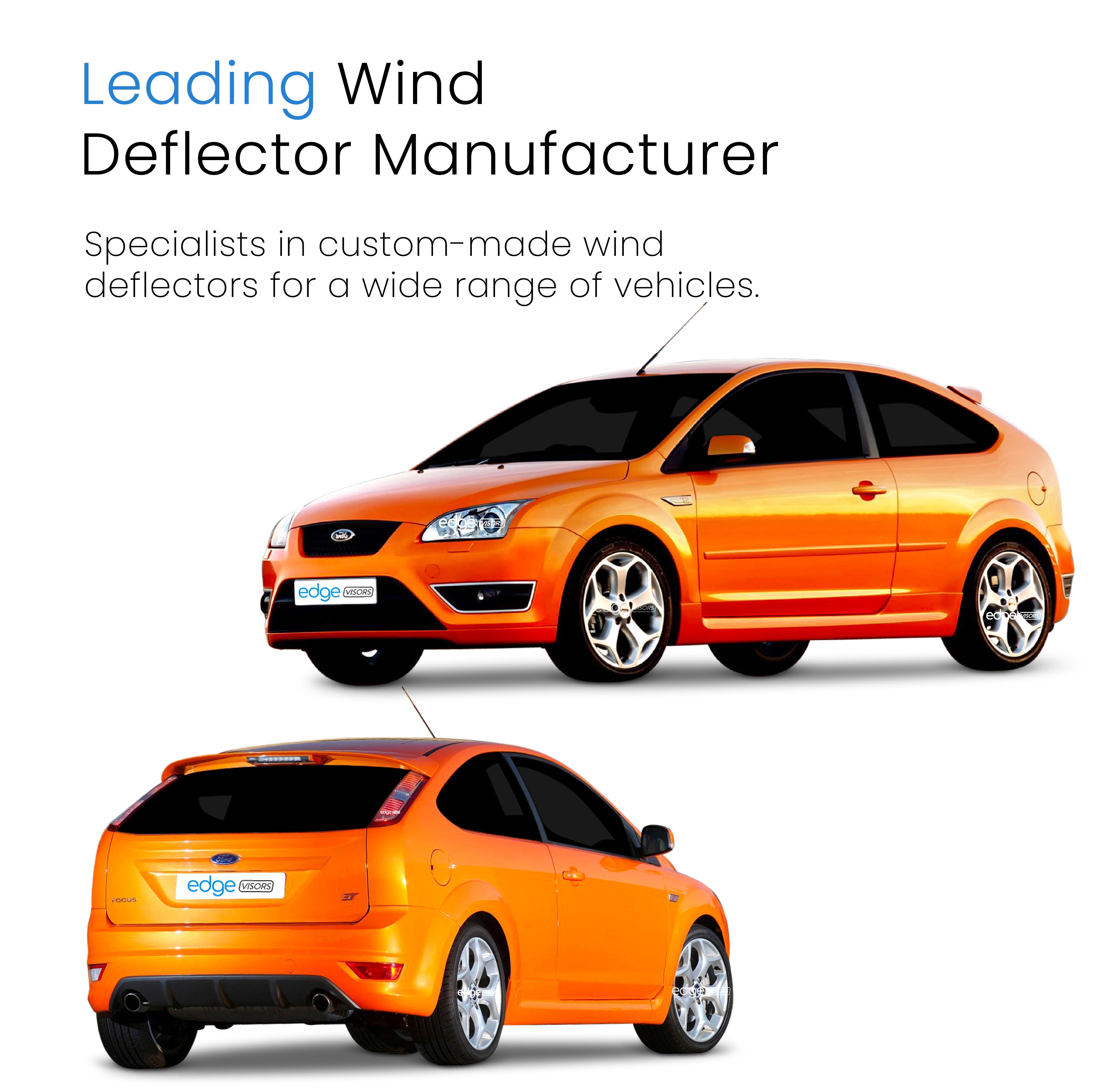 Ford Focus MK2 ST RS 2004-2011 3 Door Hatchback Wind Deflectors 2pc