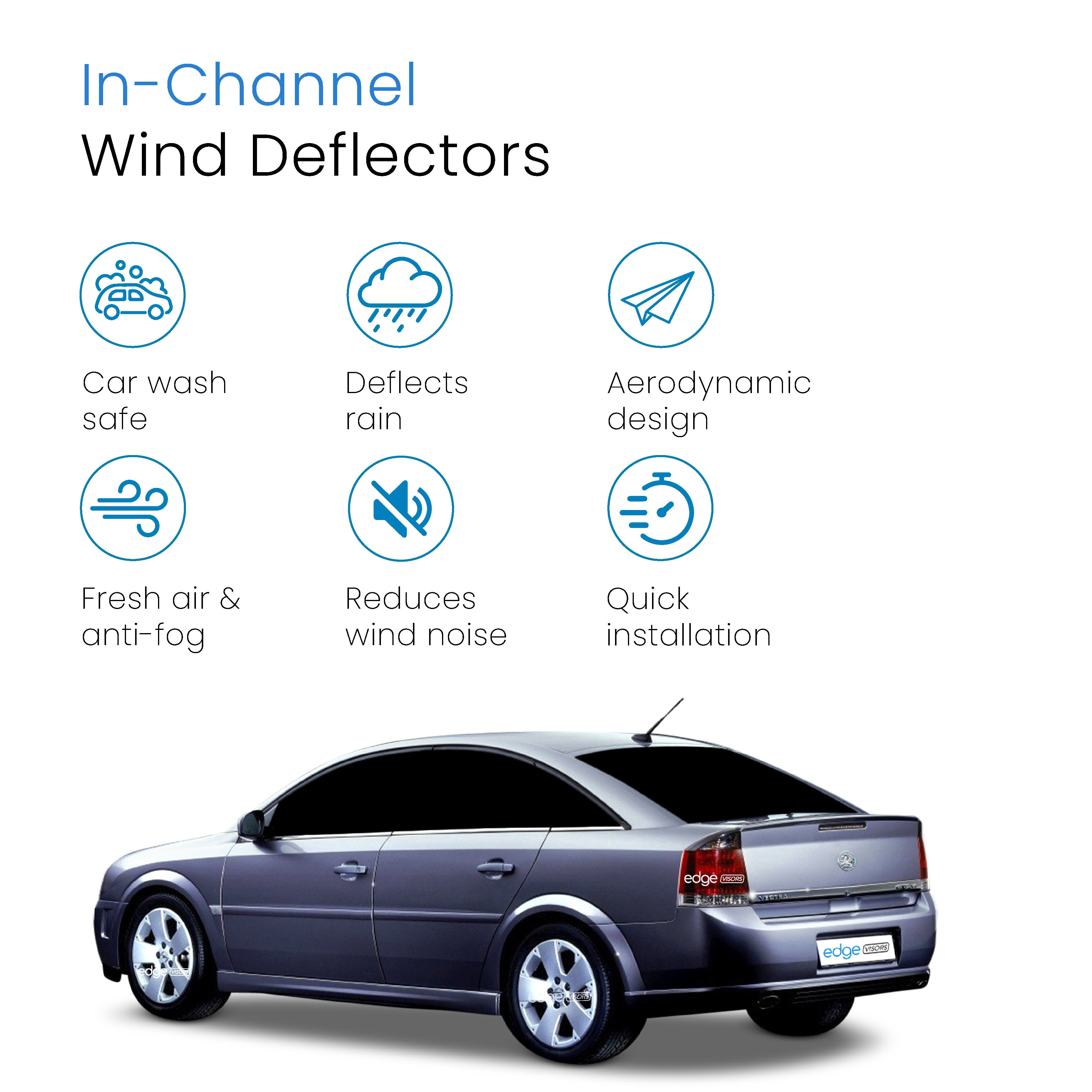 Vauxhall Vectra C MK3 2002-2008 5 Door Liftback Wind Deflectors 4pc