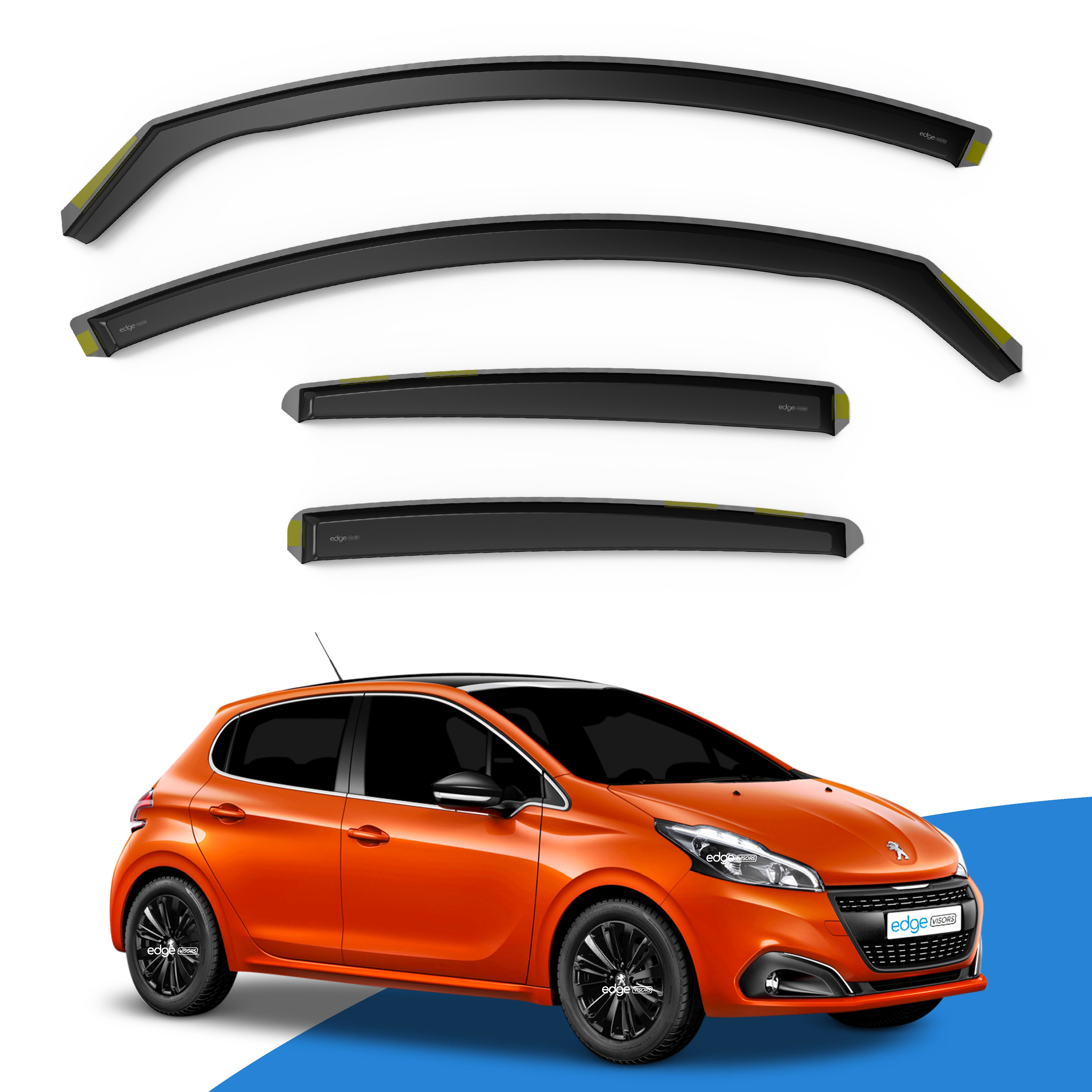 Peugeot 208 2012-2019 5 Door Hatchback Wind Deflectors 4pc