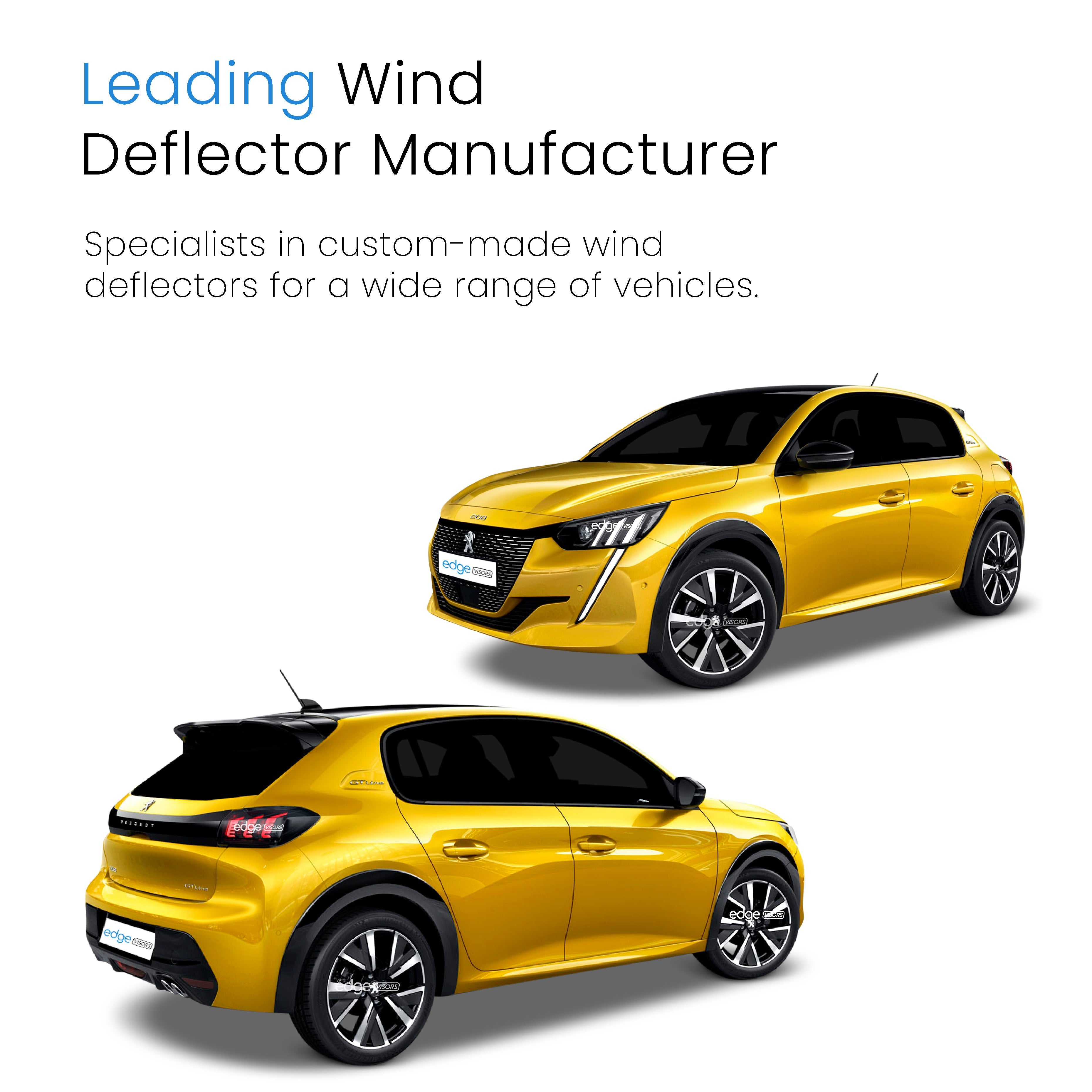 Peugeot 208 MK2 2019-Onwards 5 Door Hatchback Wind Deflectors 4pc
