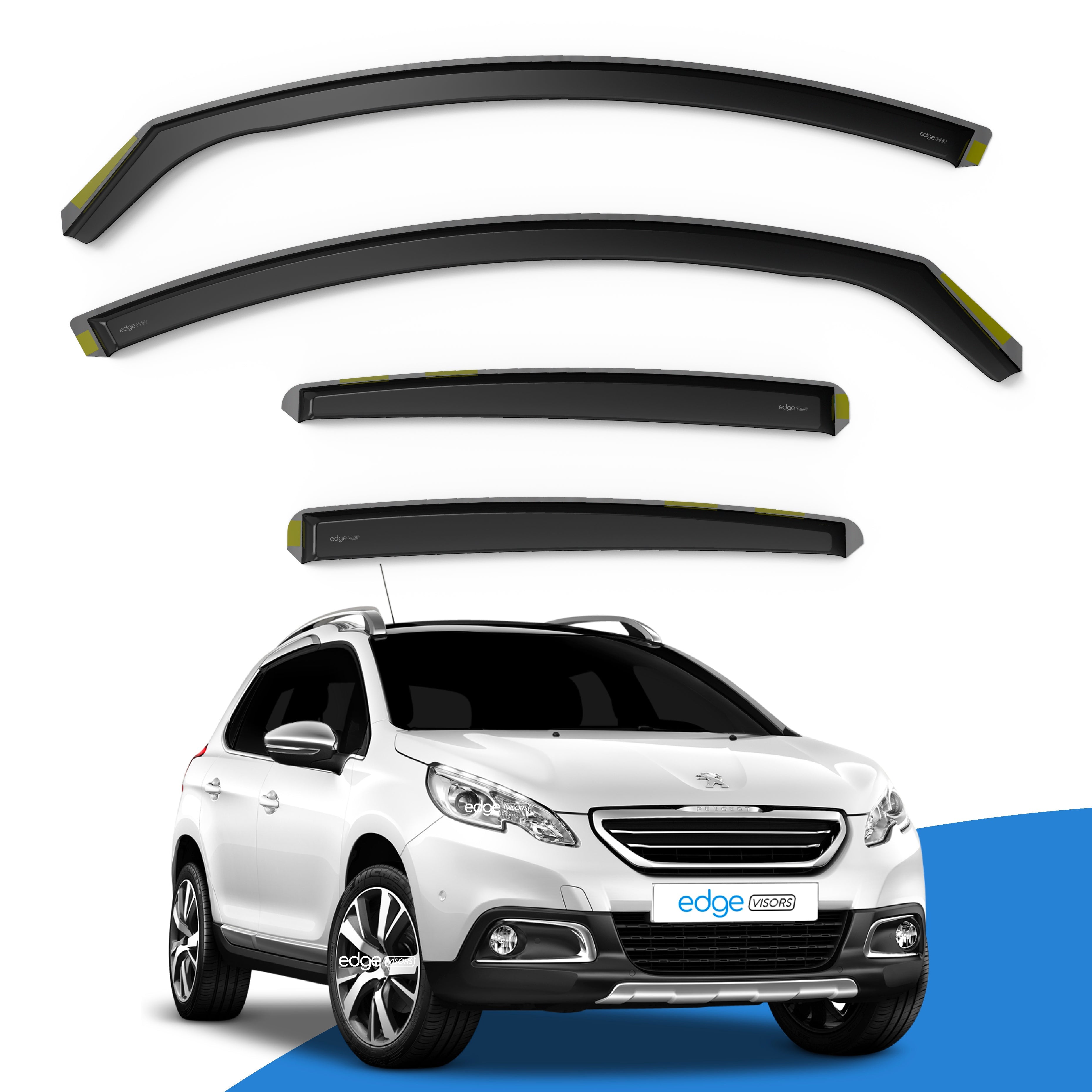 Peugeot 2008 MK1 2013-2019 5 Door SUV Wind Deflectors 4pc