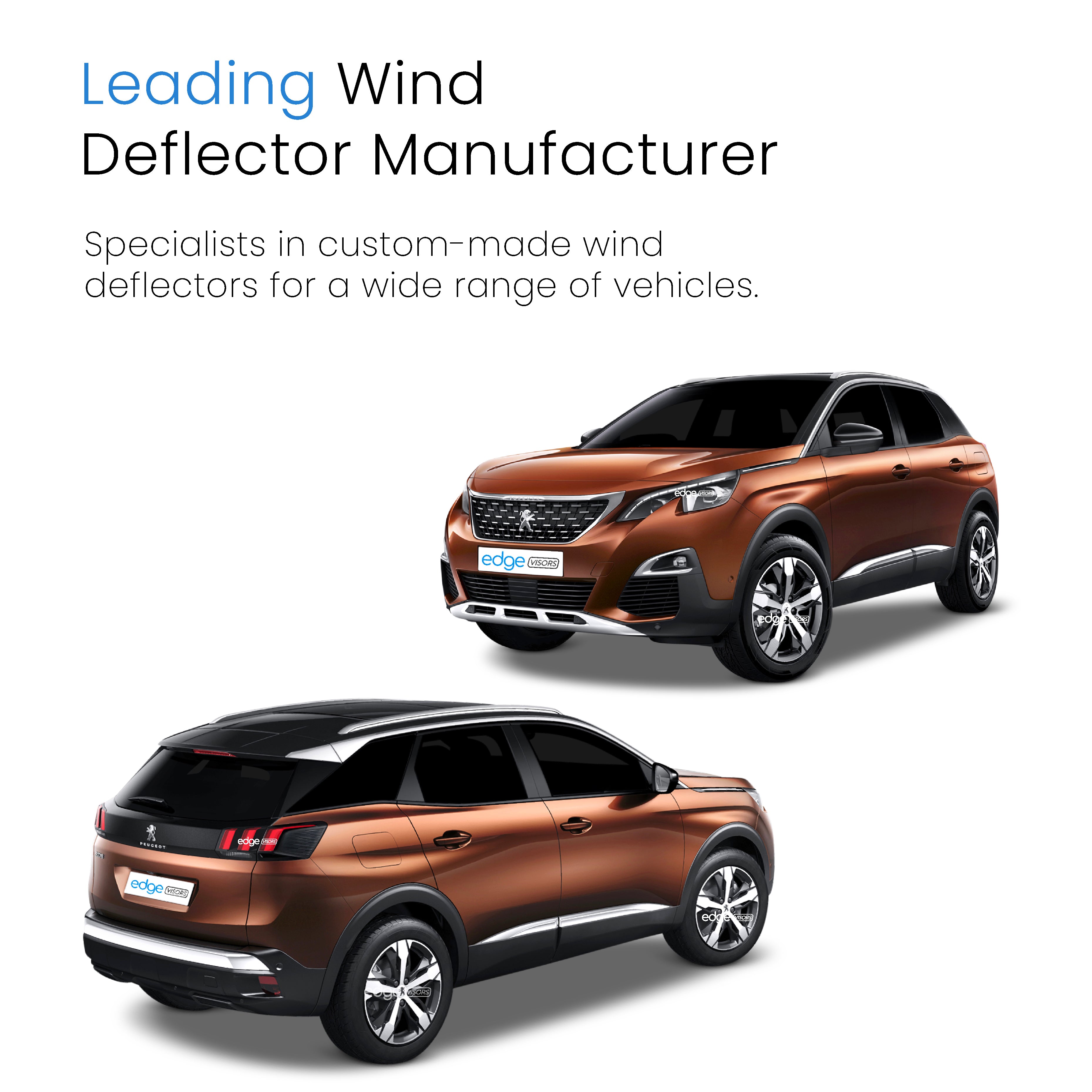 Peugeot 3008 MK2 2017-2023 5 Door MPV Wind Deflectors 4pc