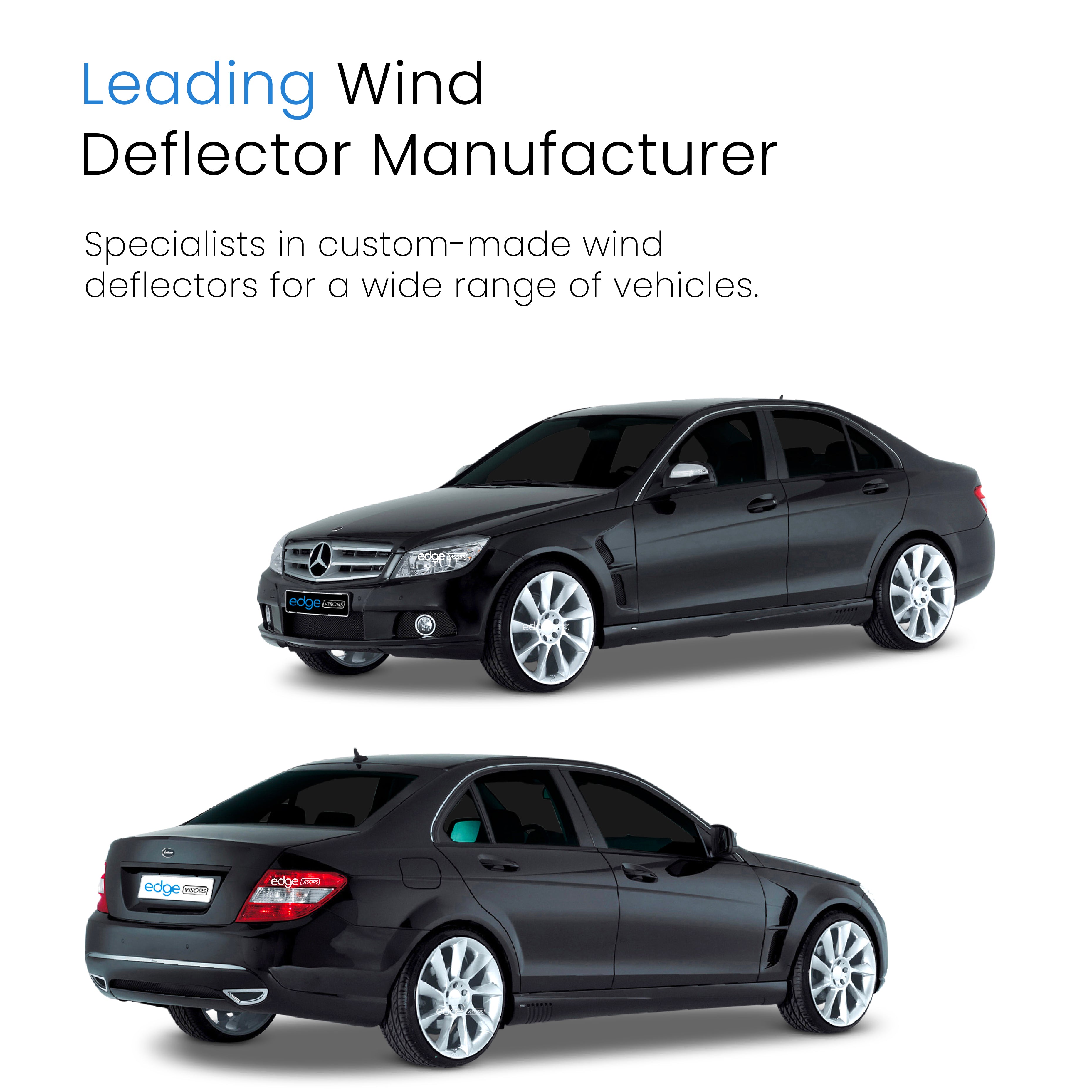 Mercedes C-Class W204 2007-2014 4 Door Saloon Wind Deflectors 4pc