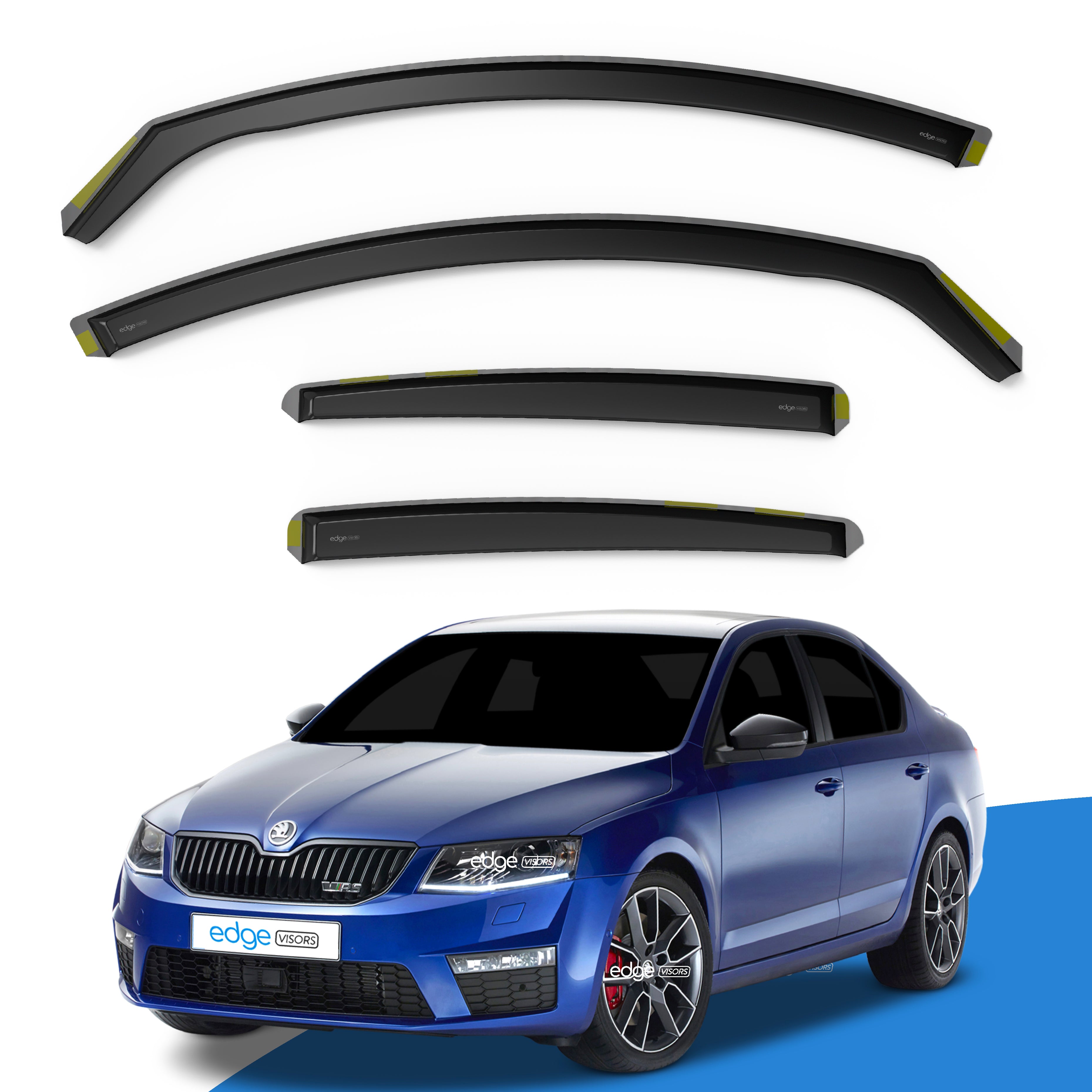 Skoda Octavia MK3 2013-2020 5 Door Hatchback Wind Deflectors 4pc