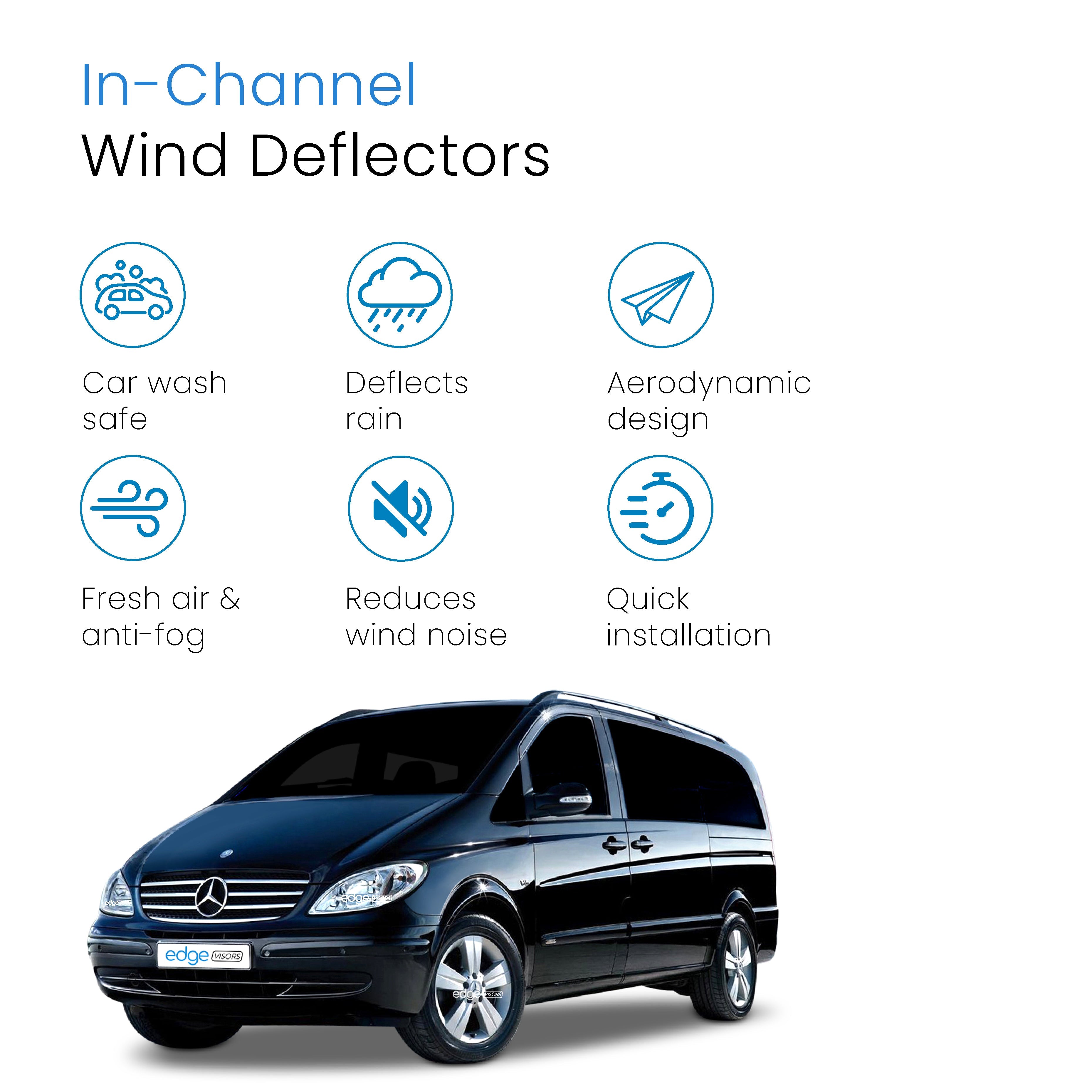 Mercedes Vito Viano W639 2003-2014 5 Door MPV Wind Deflectors 2pc