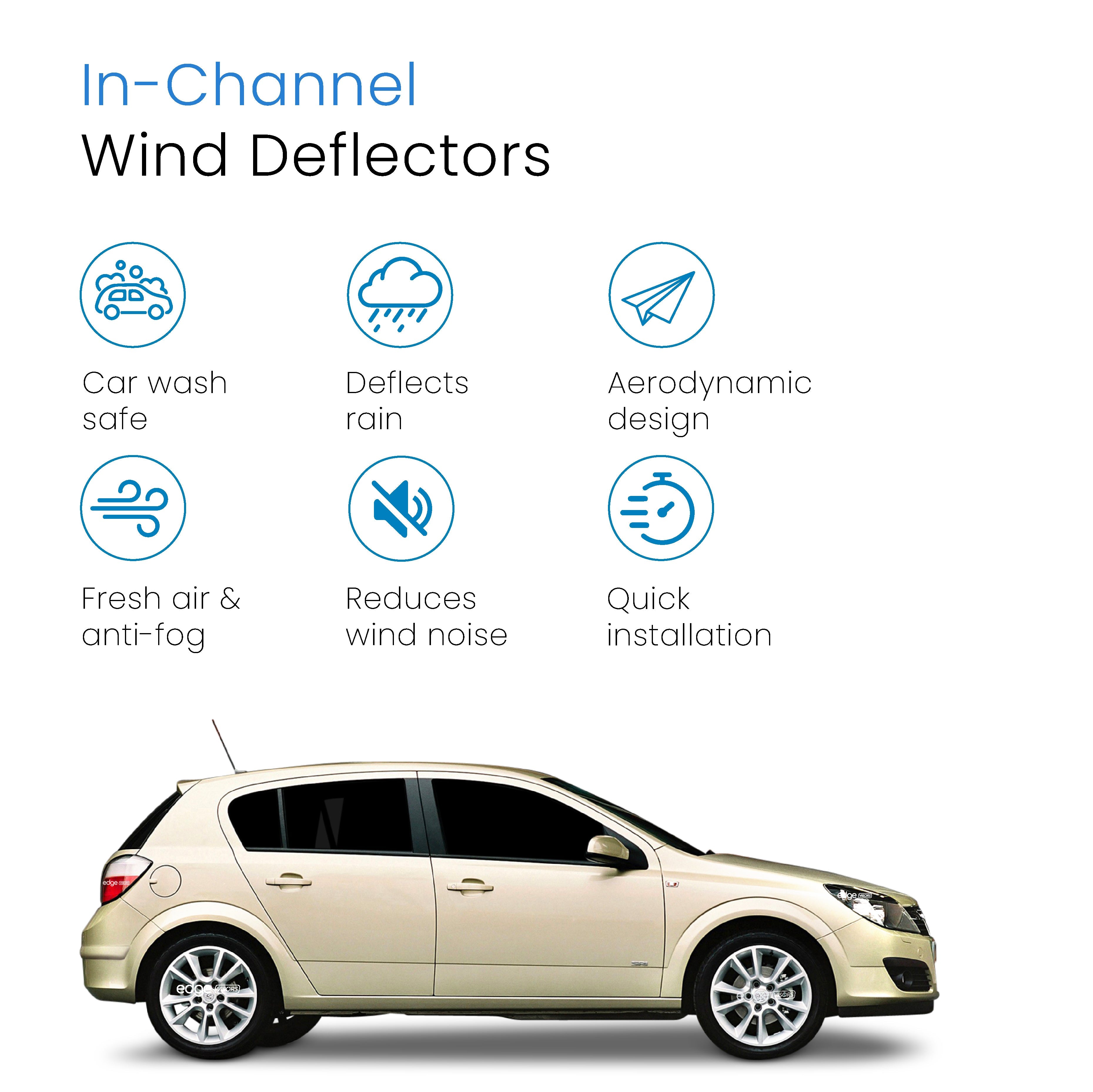 Vauxhall Astra H MK5 2004-2010 5 Door Hatchback Wind Deflectors 4pc