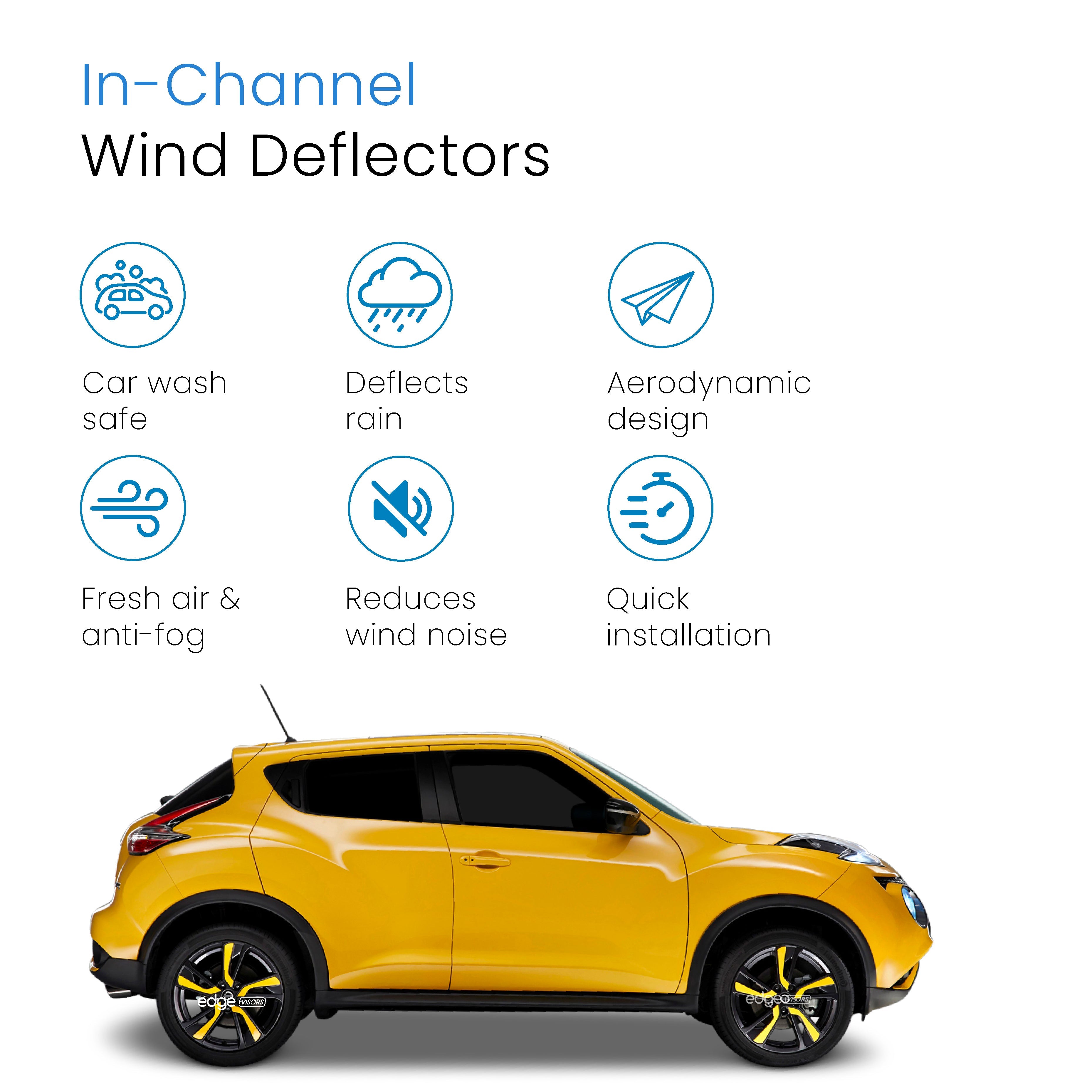 Nissan Juke MK1 2010-2019 5 Door SUV Wind Deflectors 4pc