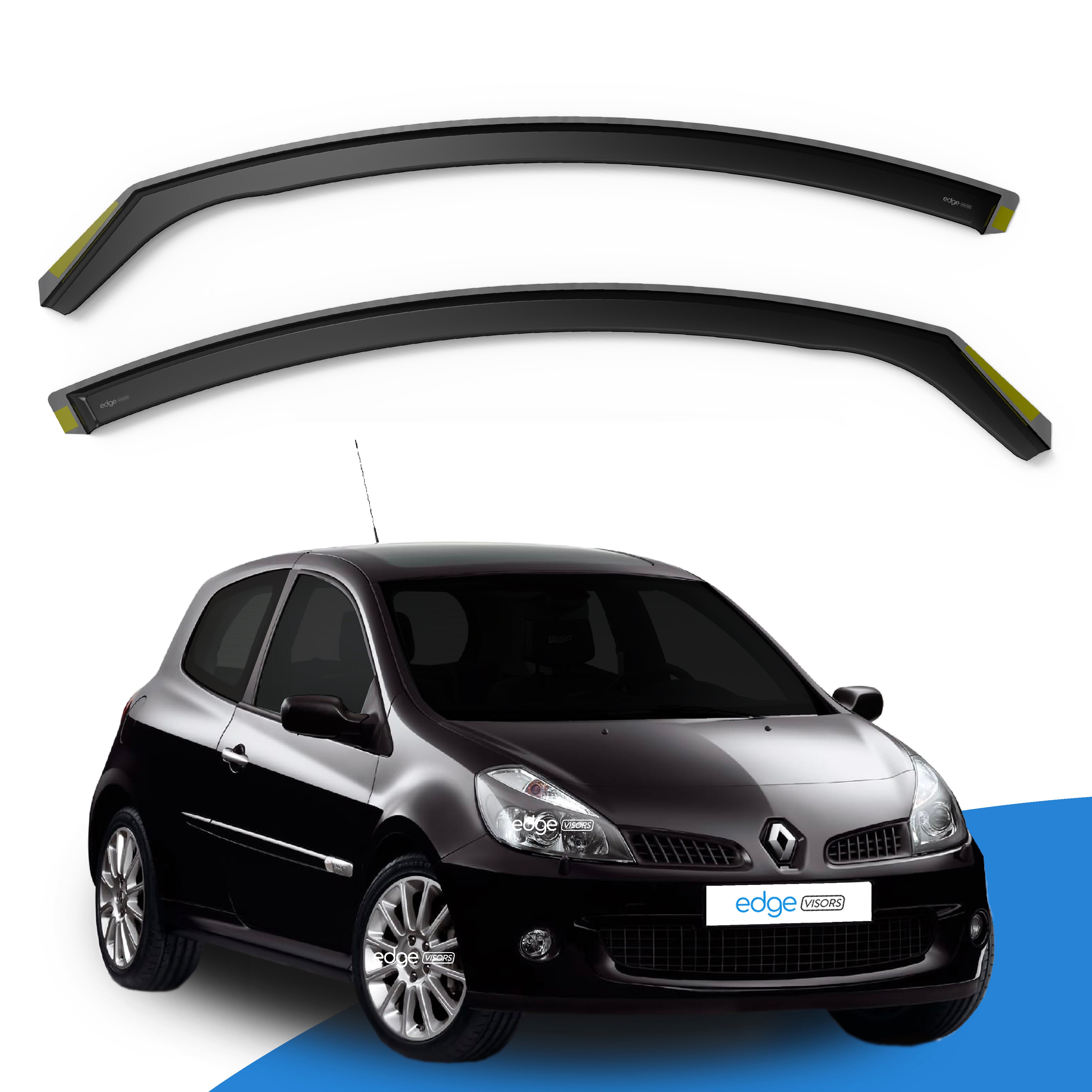 Renault Clio MK3 2005-2012 3 Door Hatchback Wind Deflectors 2pc