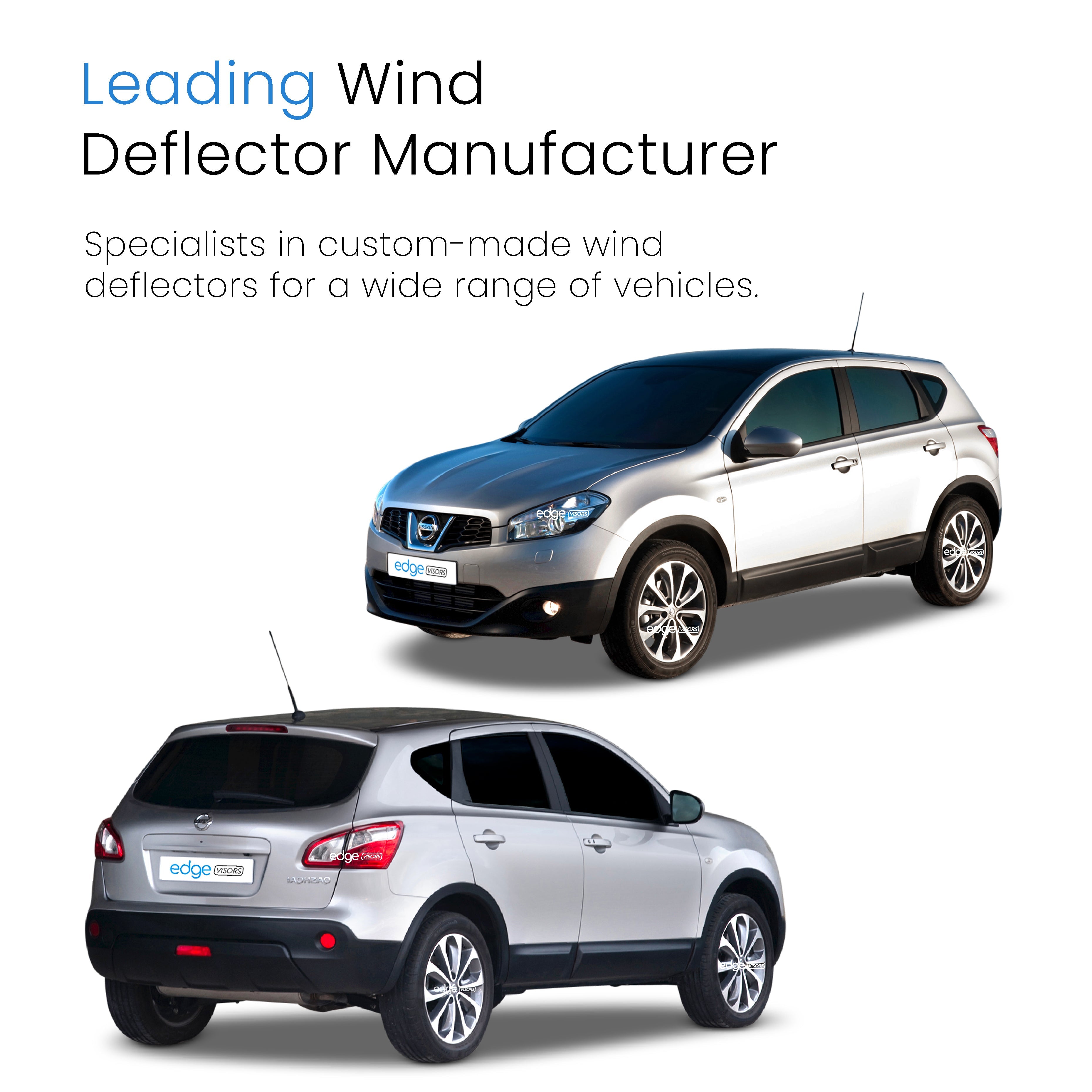Nissan Qashqai MK1 5 Seater 2007-2013 5 Door SUV Wind Deflectors 4pc