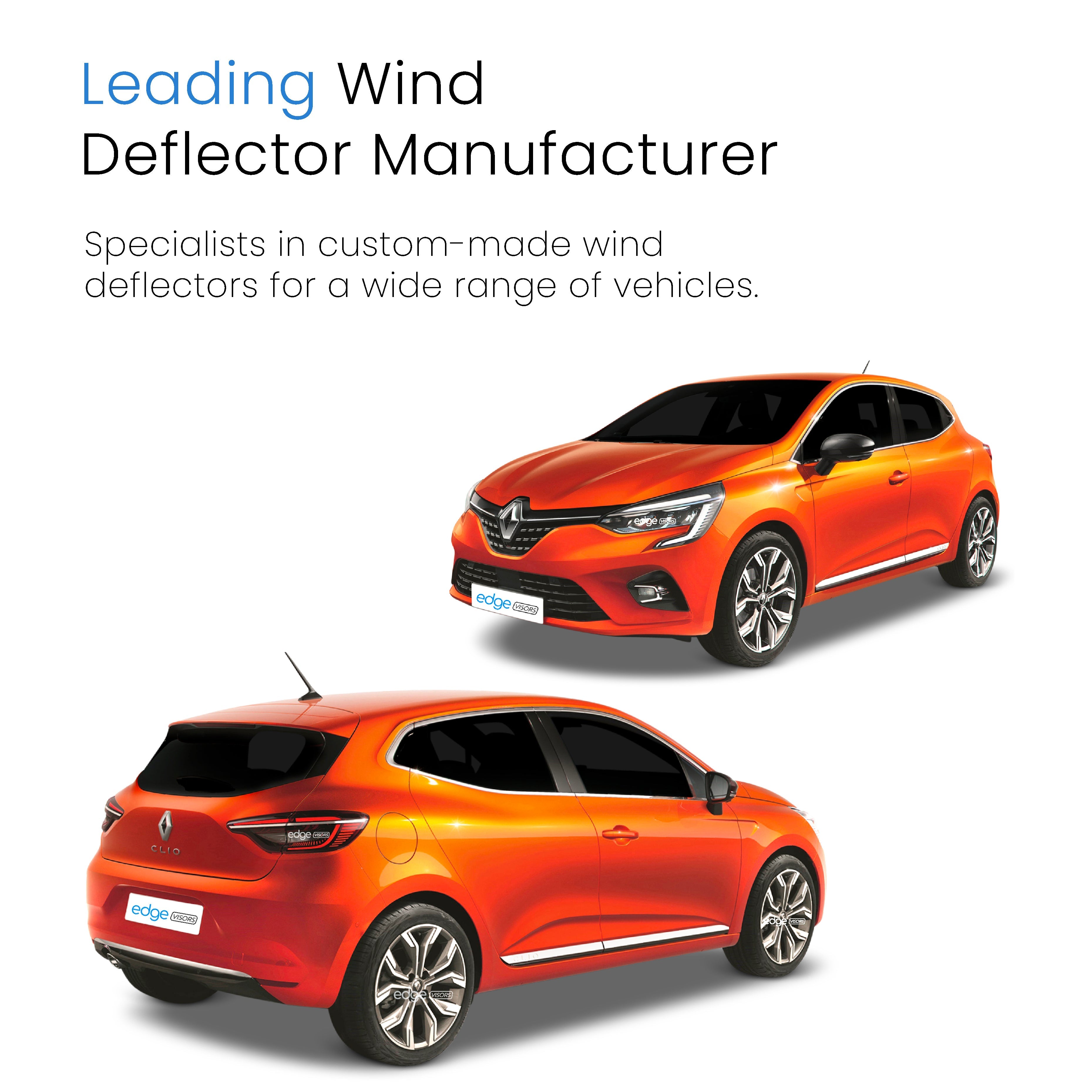 Renault Clio MK5 2019-Onwards 5 Door Hatchback Wind Deflectors 4pc