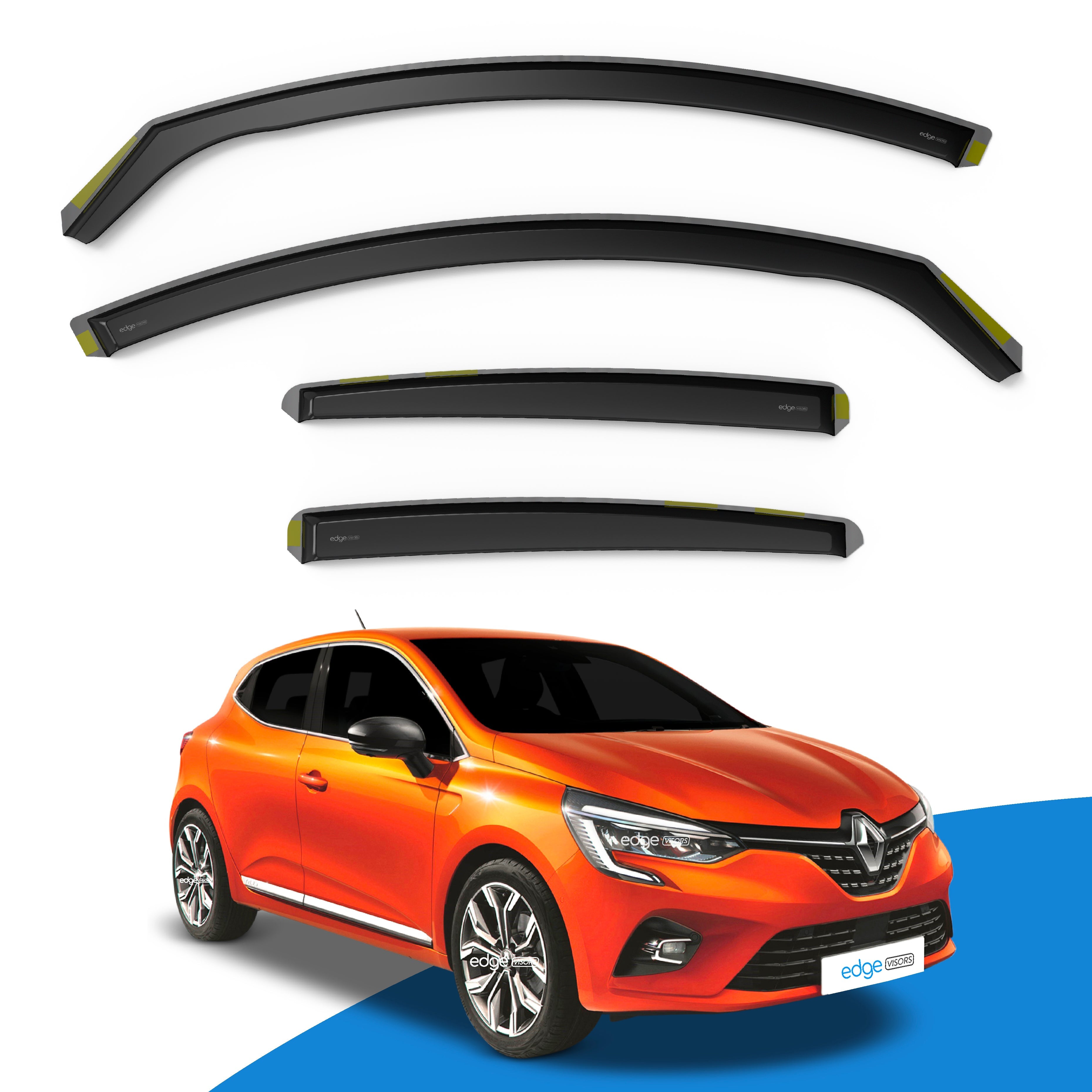 Renault Clio MK5 2019-Onwards 5 Door Hatchback Wind Deflectors 4pc