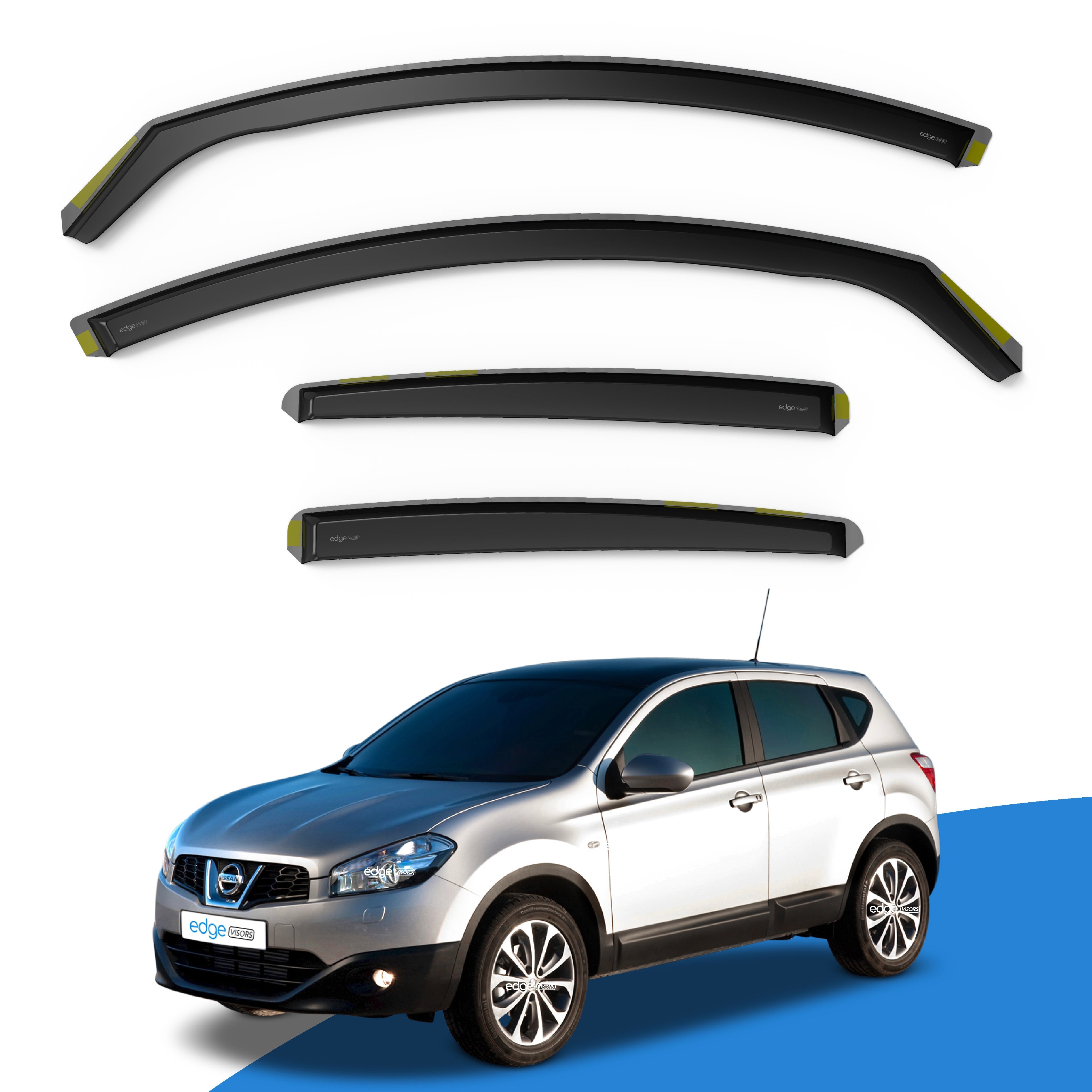 Nissan Qashqai MK1 5 Seater 2007-2013 5 Door SUV Wind Deflectors 4pc