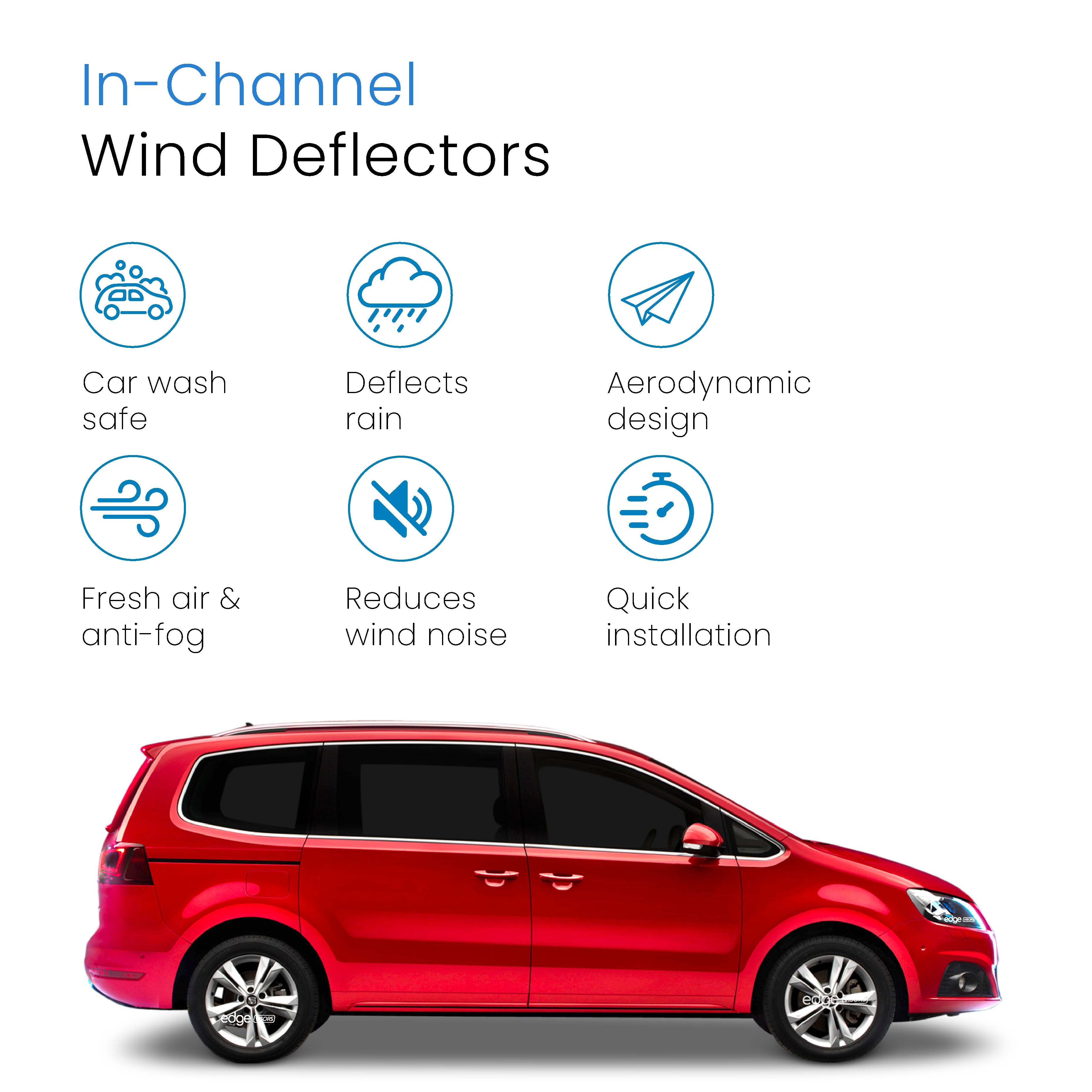 Seat Alhambra MK2 2010-2022 5 Door MPV Wind Deflectors 4pc