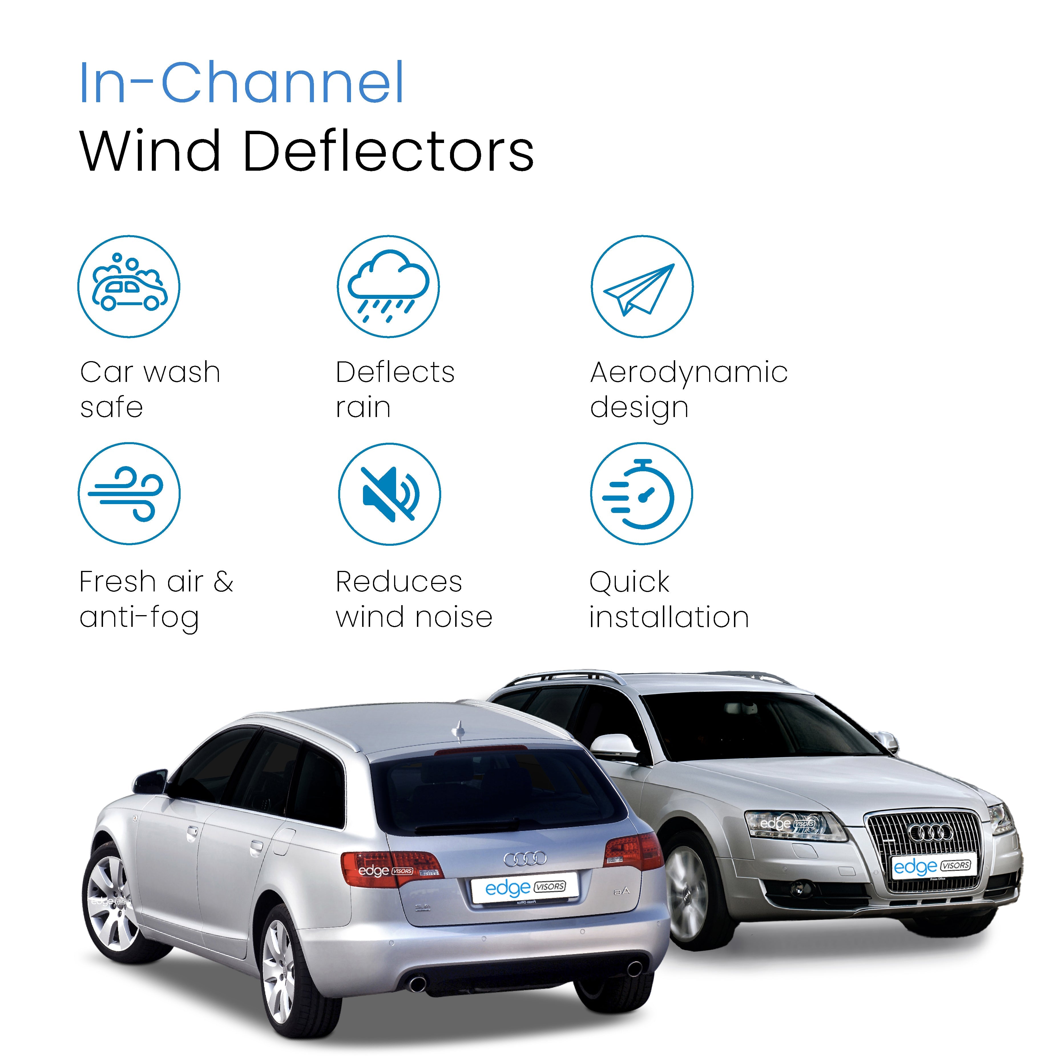 Audi A6 C6 2004-2011 5 Door Avant Estate Wind Deflectors 4pc