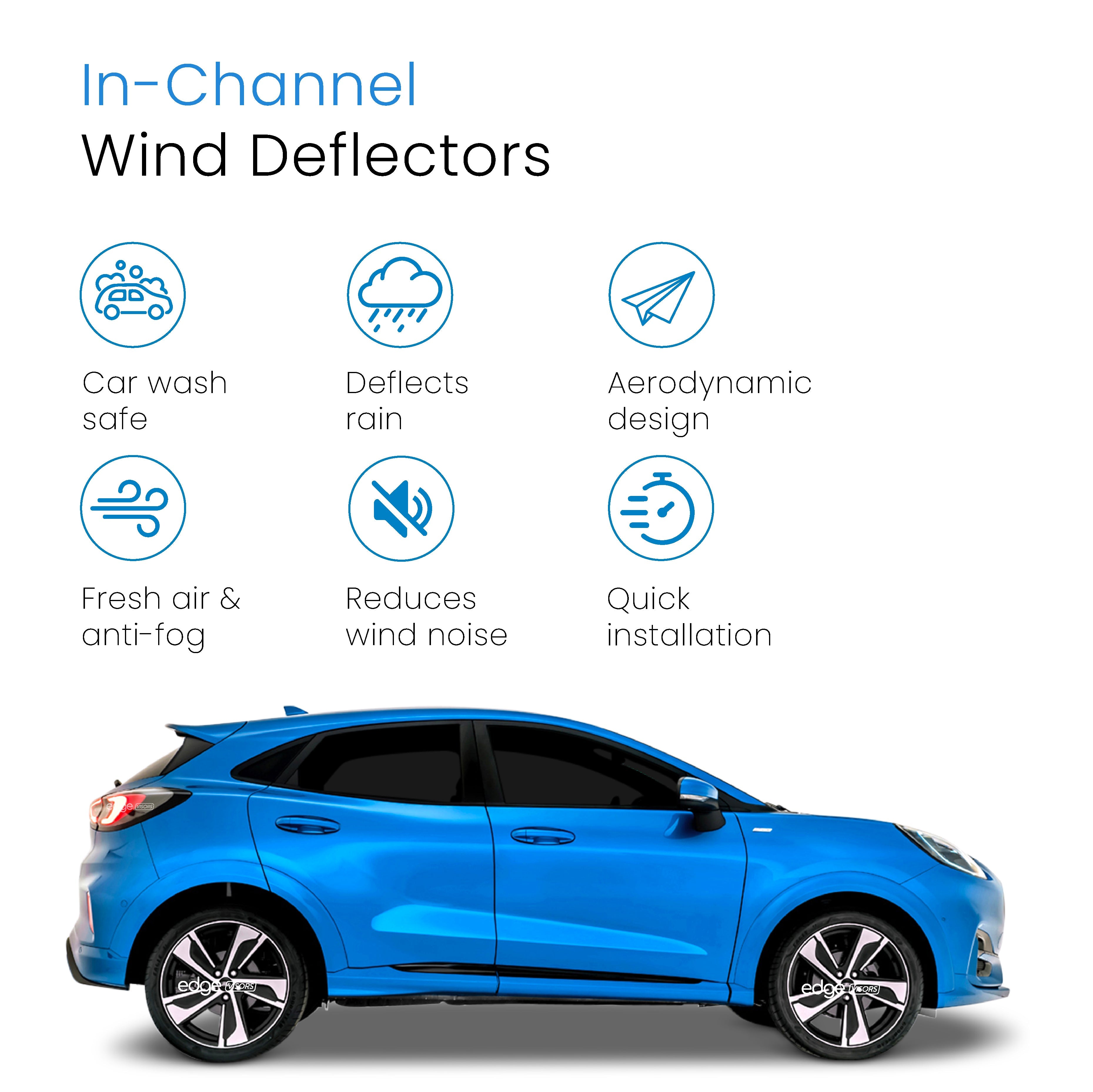 Ford Puma MK2 2019-Onwards 5 Door Crossover Wind Deflectors 4pc