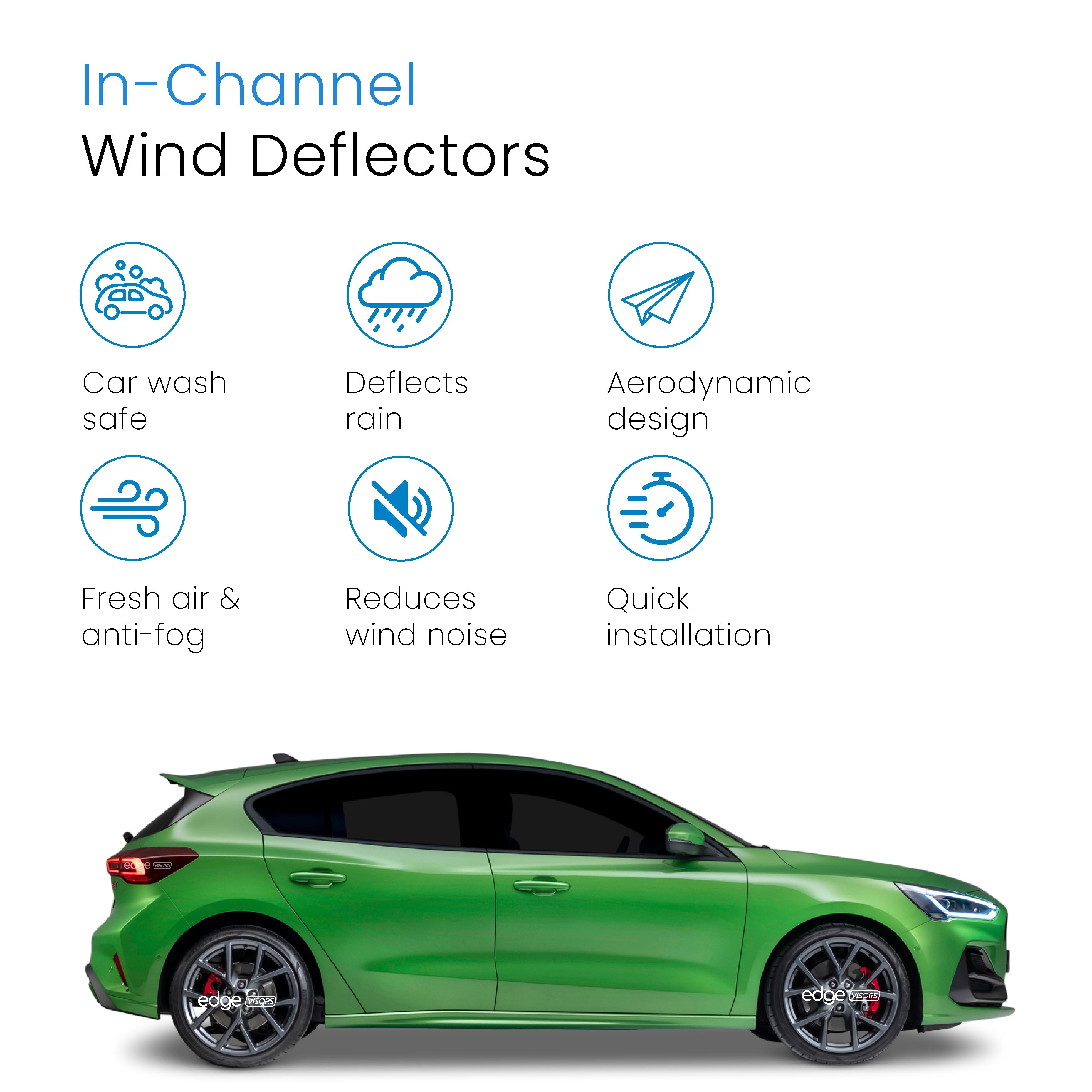 Ford Focus MK4 2018-2024 5 Door Hatchback Wind Deflectors 4pc