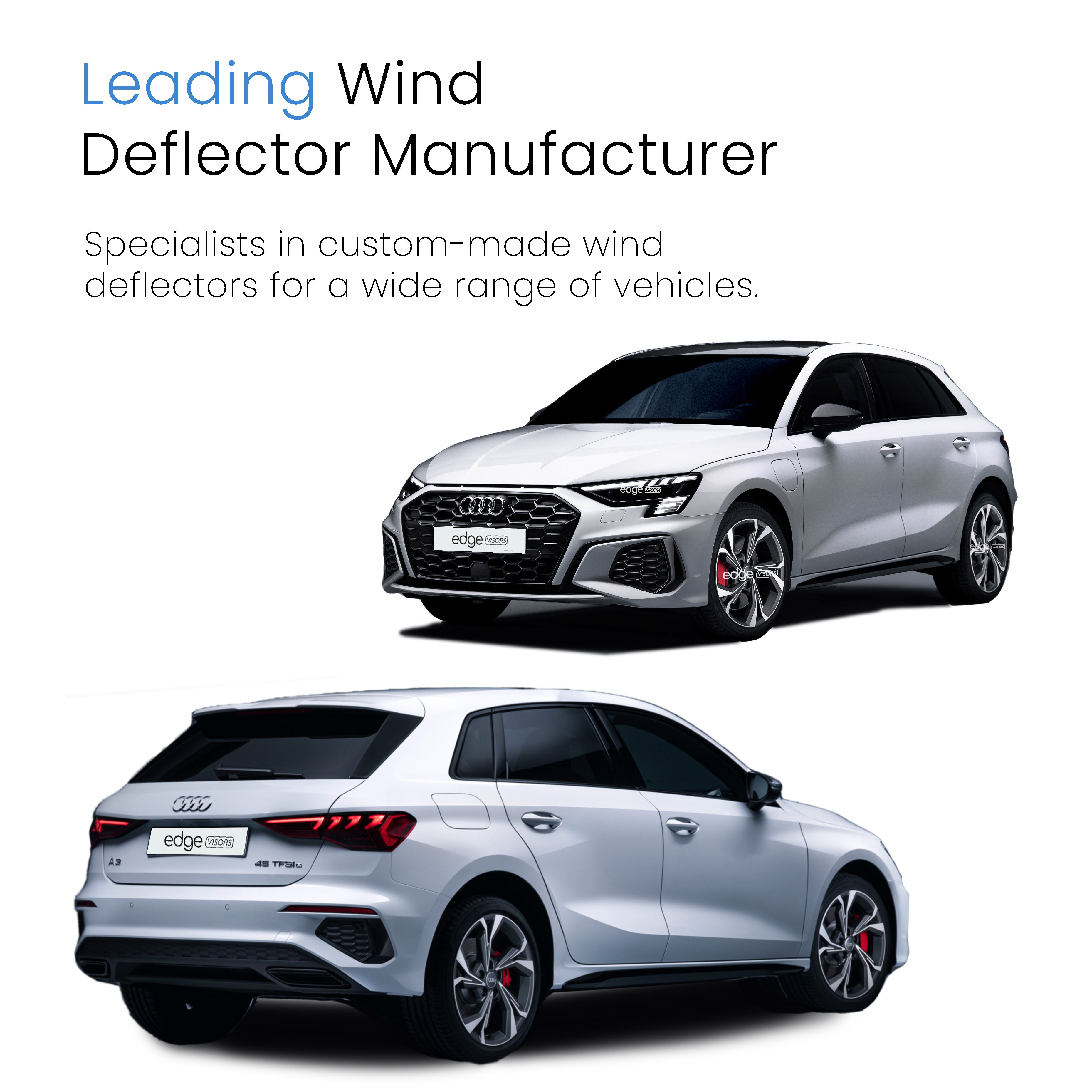 Audi A3 MK4 2020-Onwards 5 Door Sportback Wind Deflectors 4pc