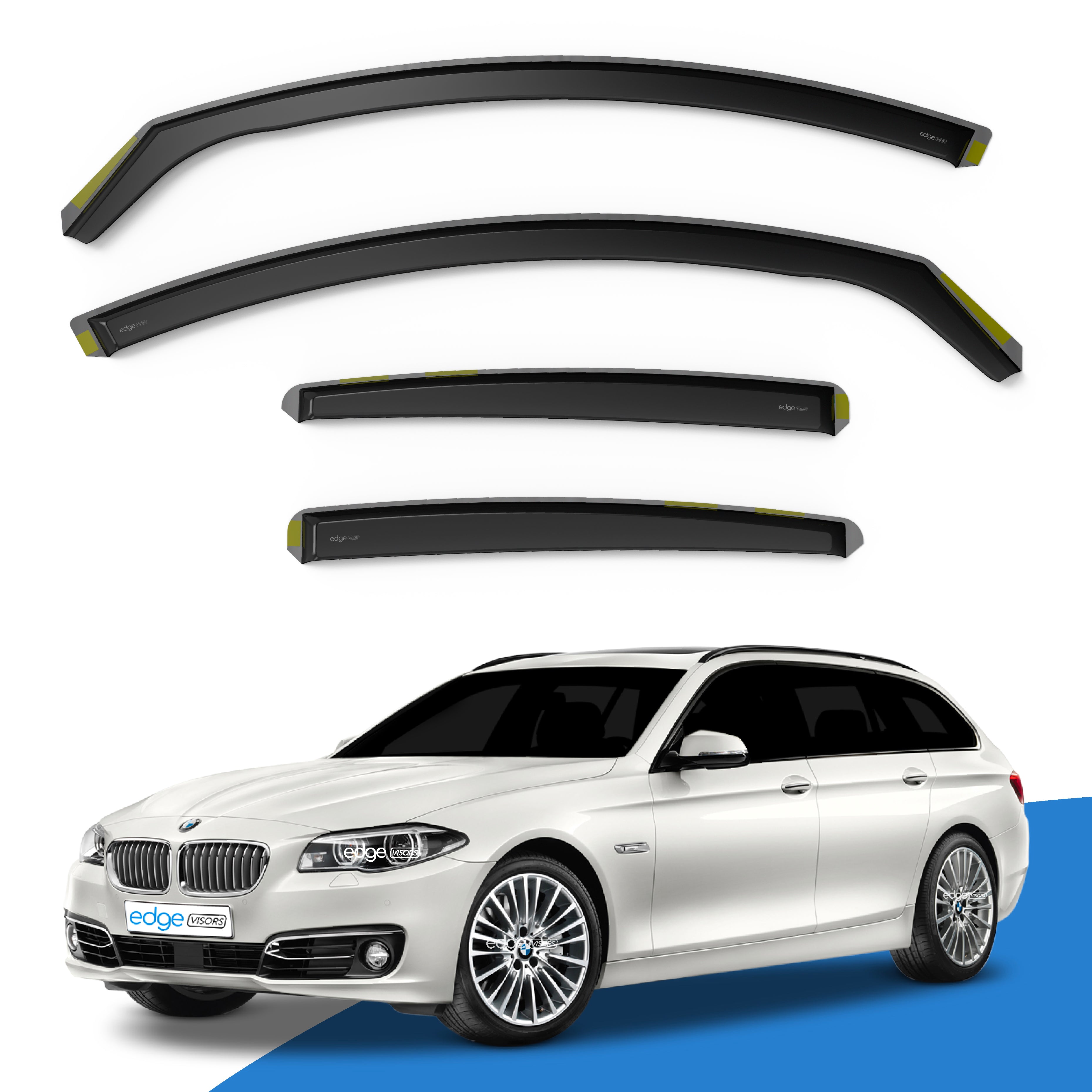 BMW 5 Series F11 Touring 2010-2017 5 Door Estate Wind Deflectors 4pc