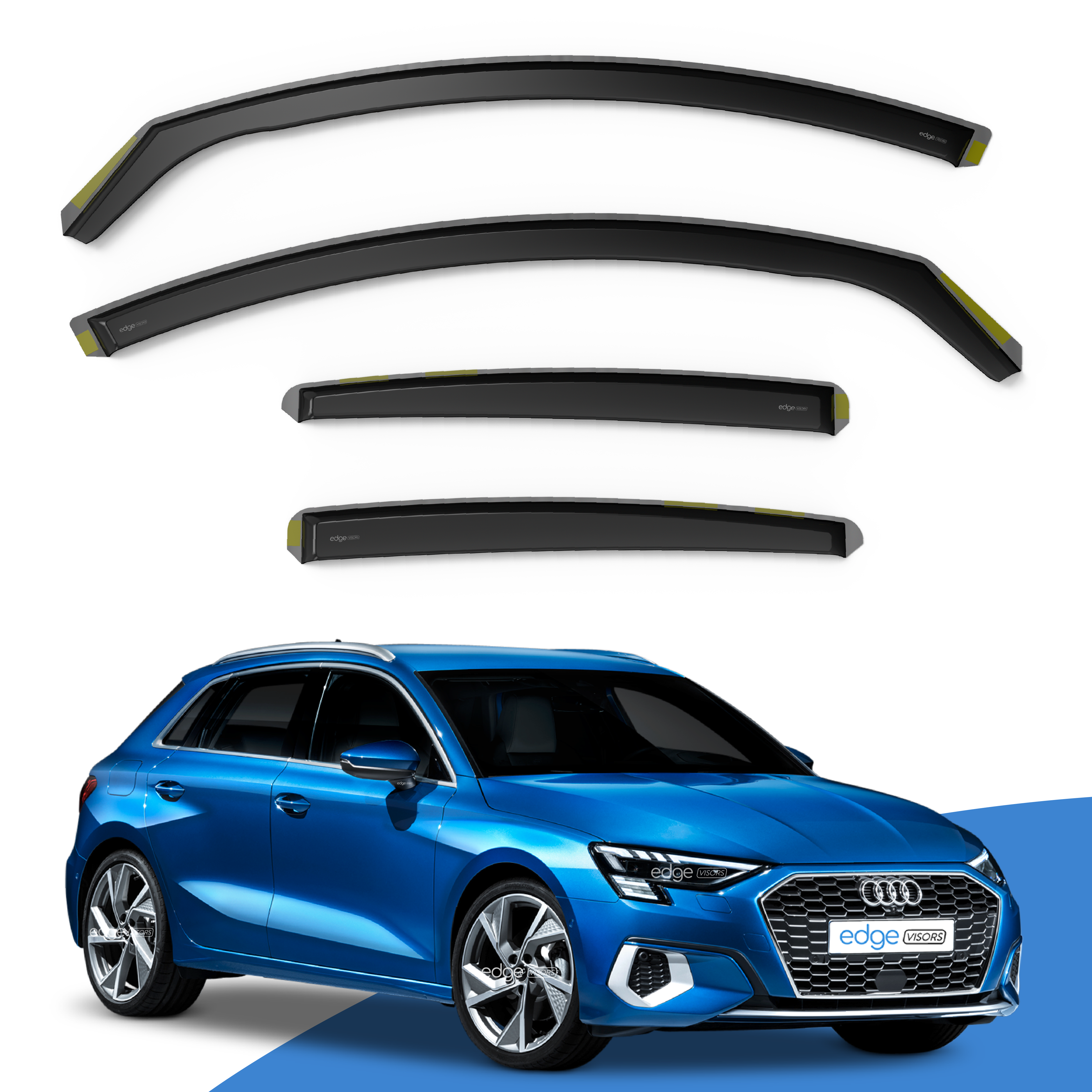 Audi A3 MK4 2020-Onwards 5 Door Sportback Wind Deflectors 4pc