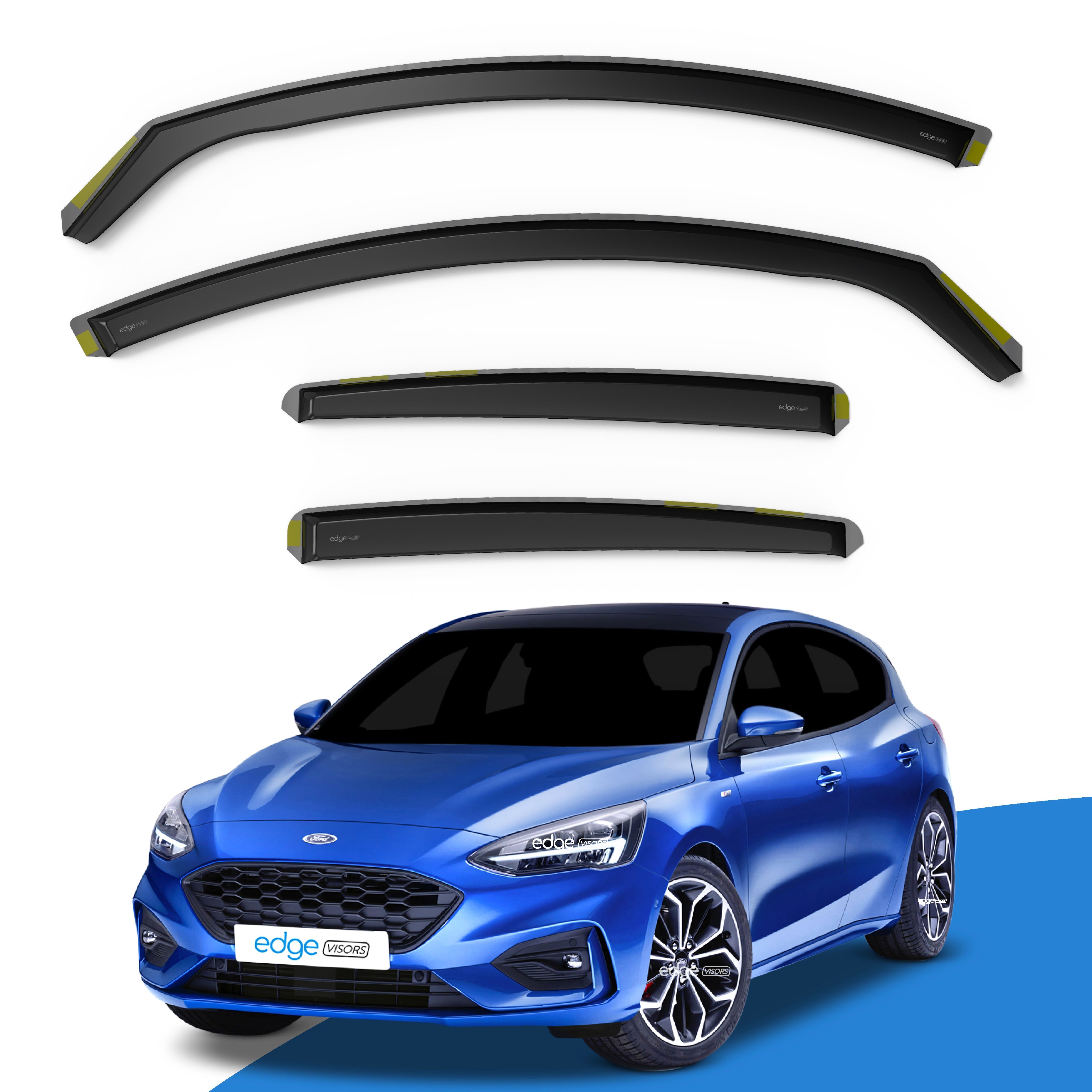 Ford Focus MK4 2018-2024 5 Door Hatchback Wind Deflectors 4pc