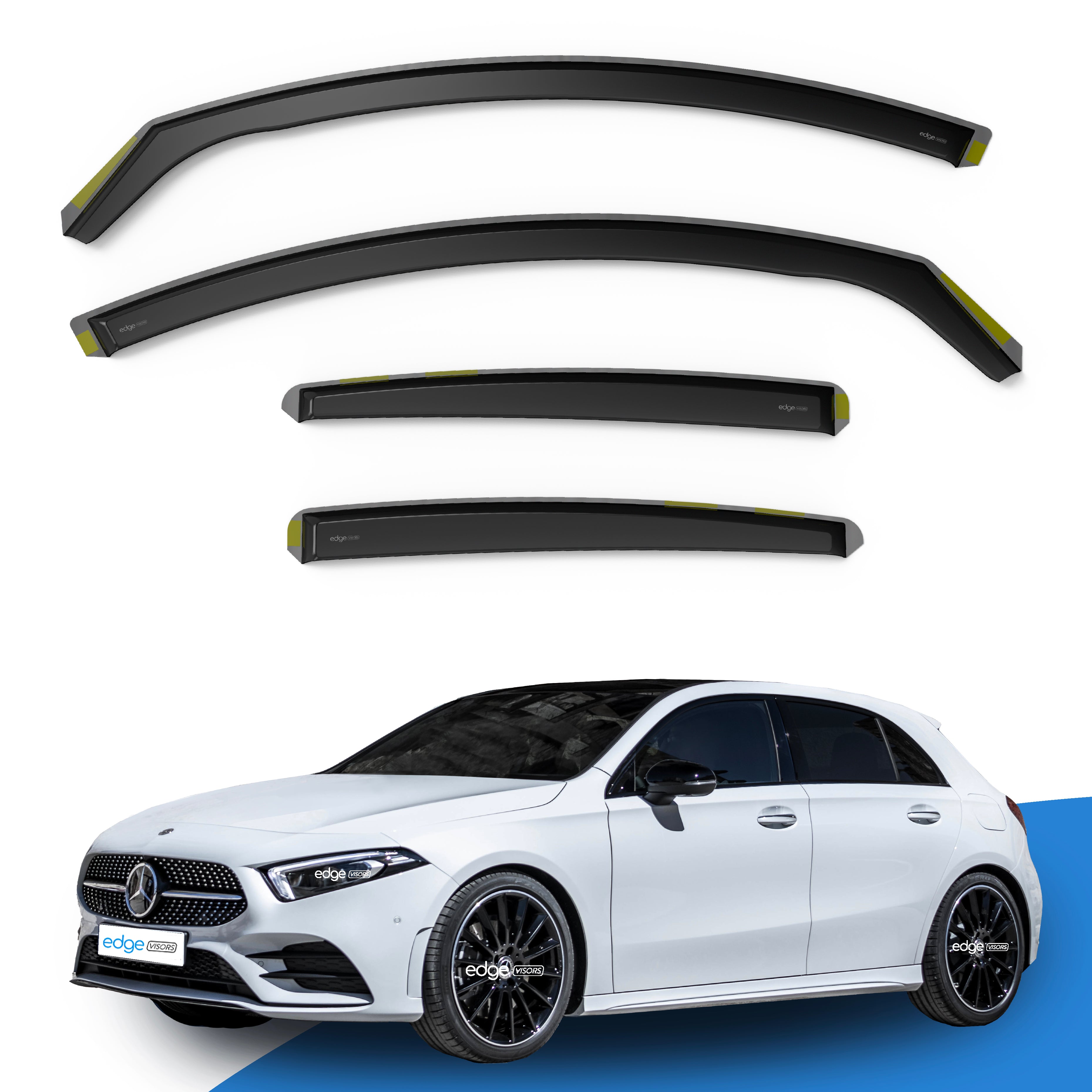Mercedes A-Class W177 AMG 2018-onwards 5 Door Hatchback Wind Deflectors 4pc
