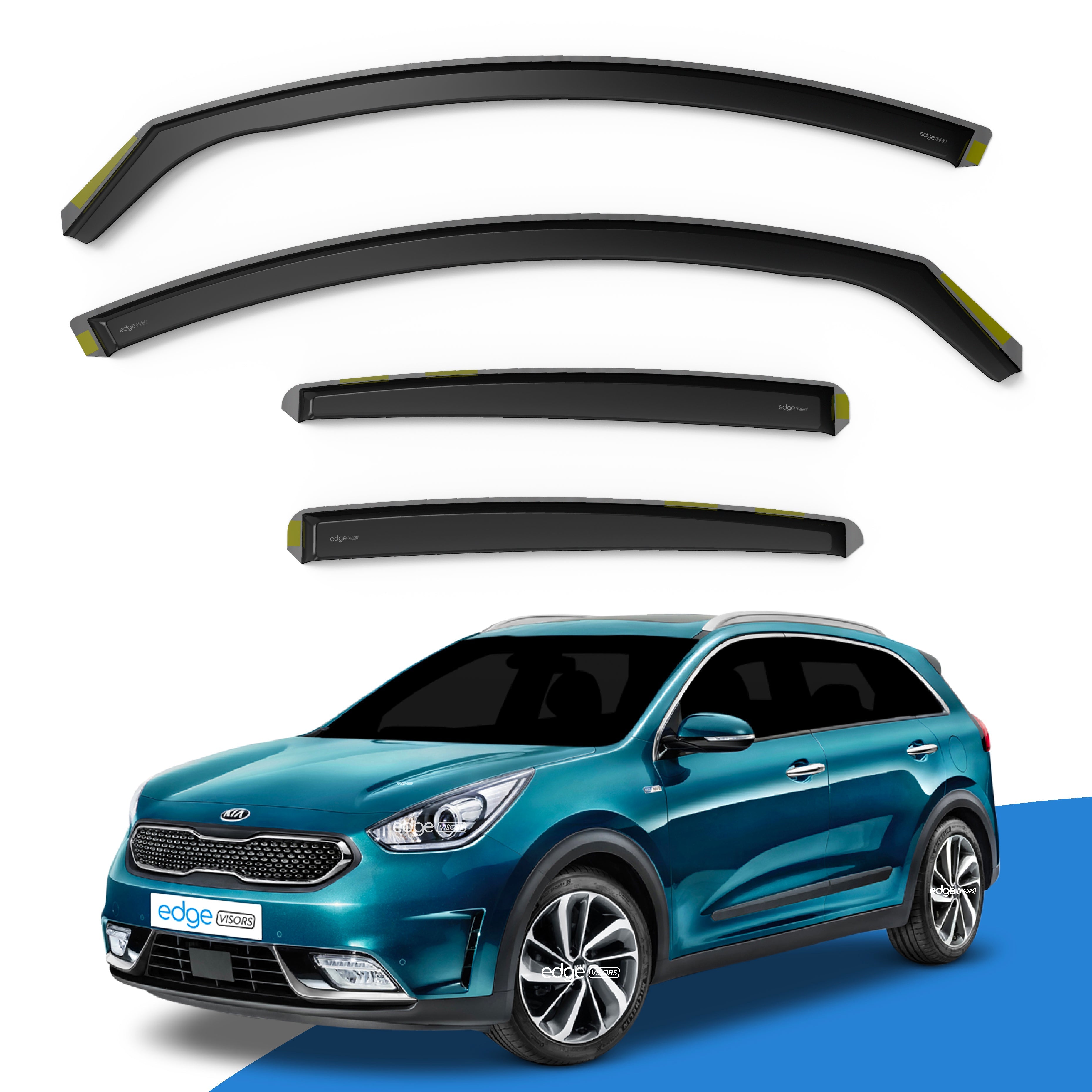 Kia Niro MK1 2016-2022 5 Door SUV Wind Deflectors 4pc