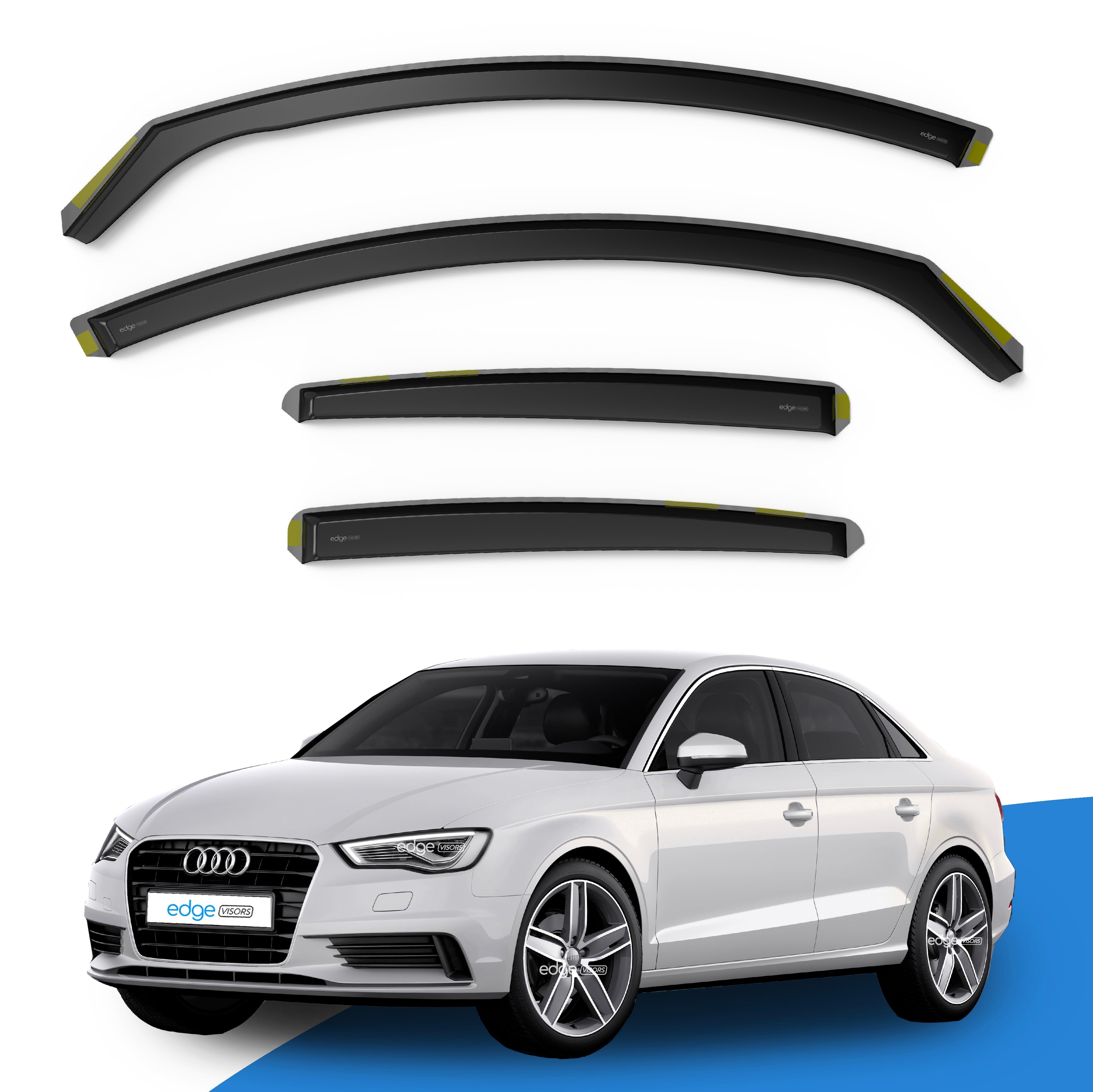 Audi A3 MK3 2013-2020 4 Door Saloon Wind Deflectors 4pc