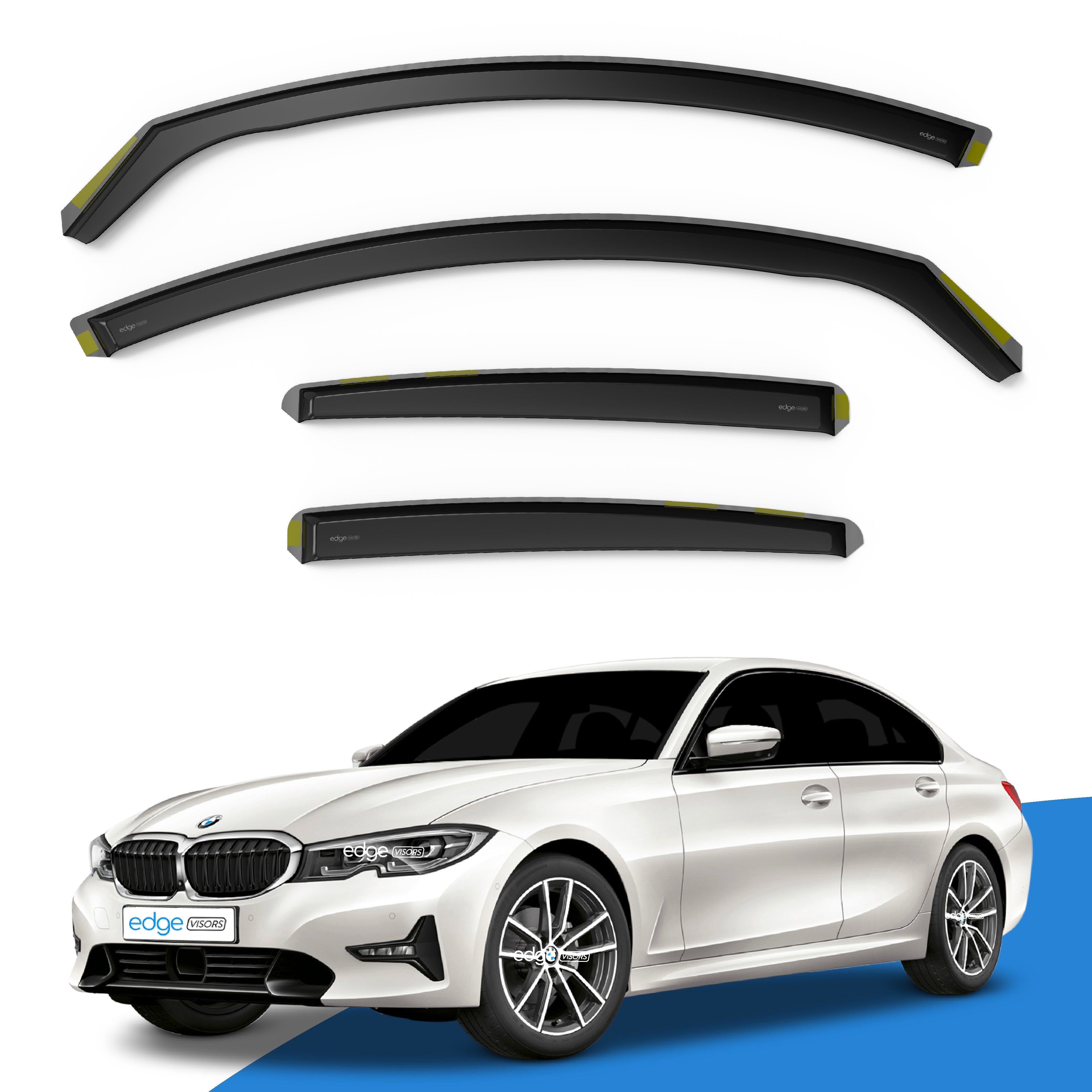 BMW 3 Series G20 2019-2025 4 Door Saloon Wind Deflectors 4pc