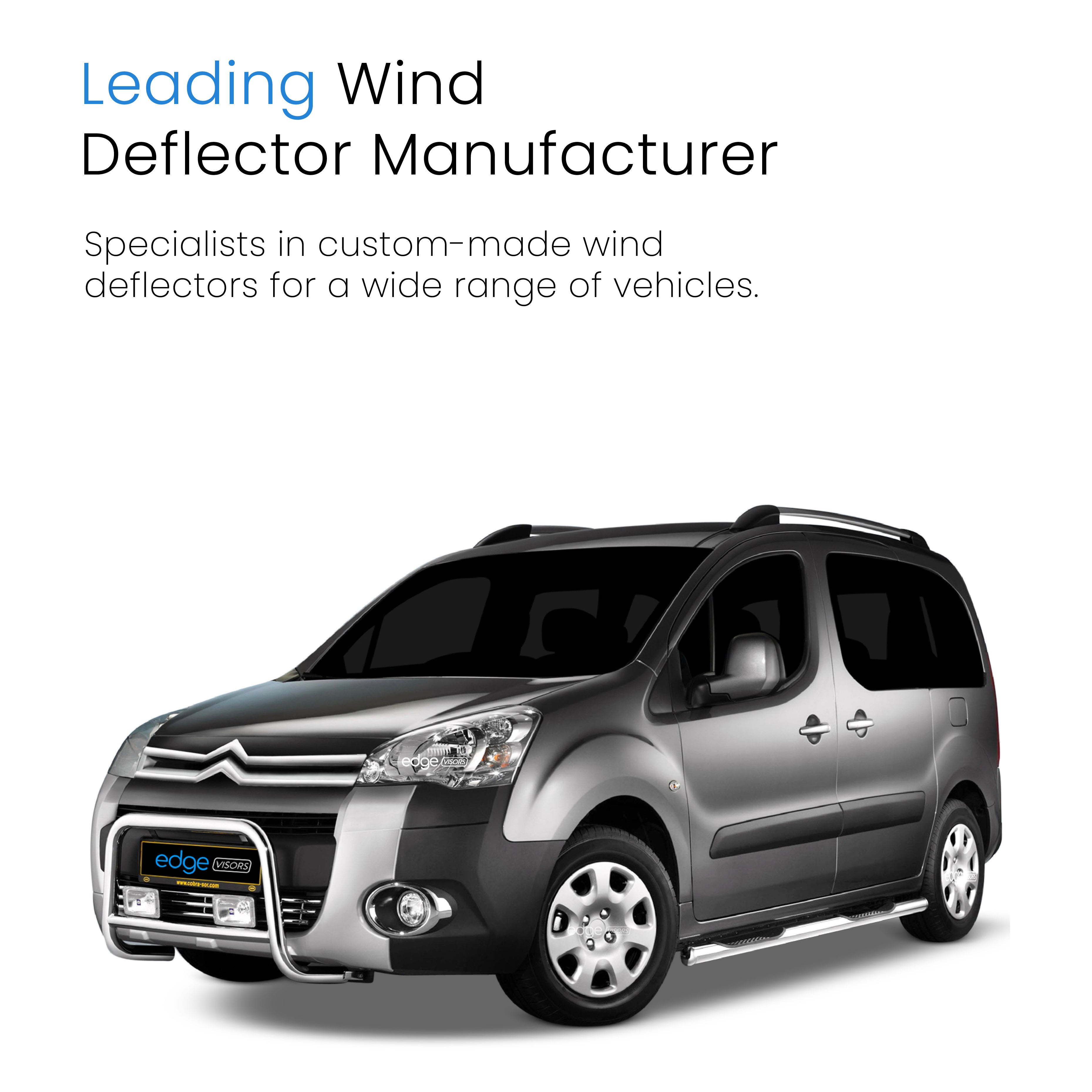 Citroen Berlingo MK2 2008-2018 2 Door Van Wind Deflectors 2pc