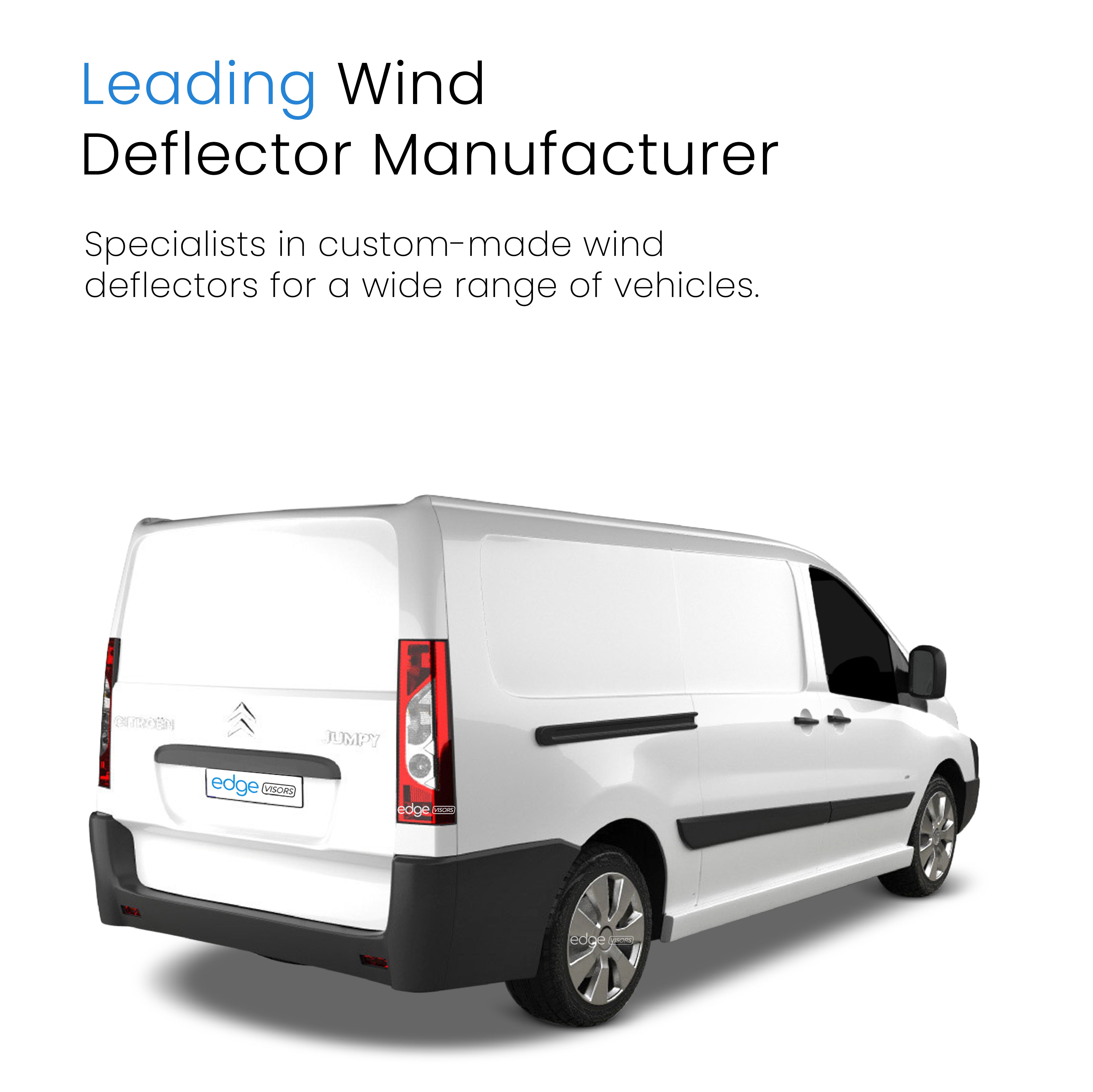 Citroen Dispatch Jumpy MK2 2007-2016 4 Door Van Wind Deflectors 2pc
